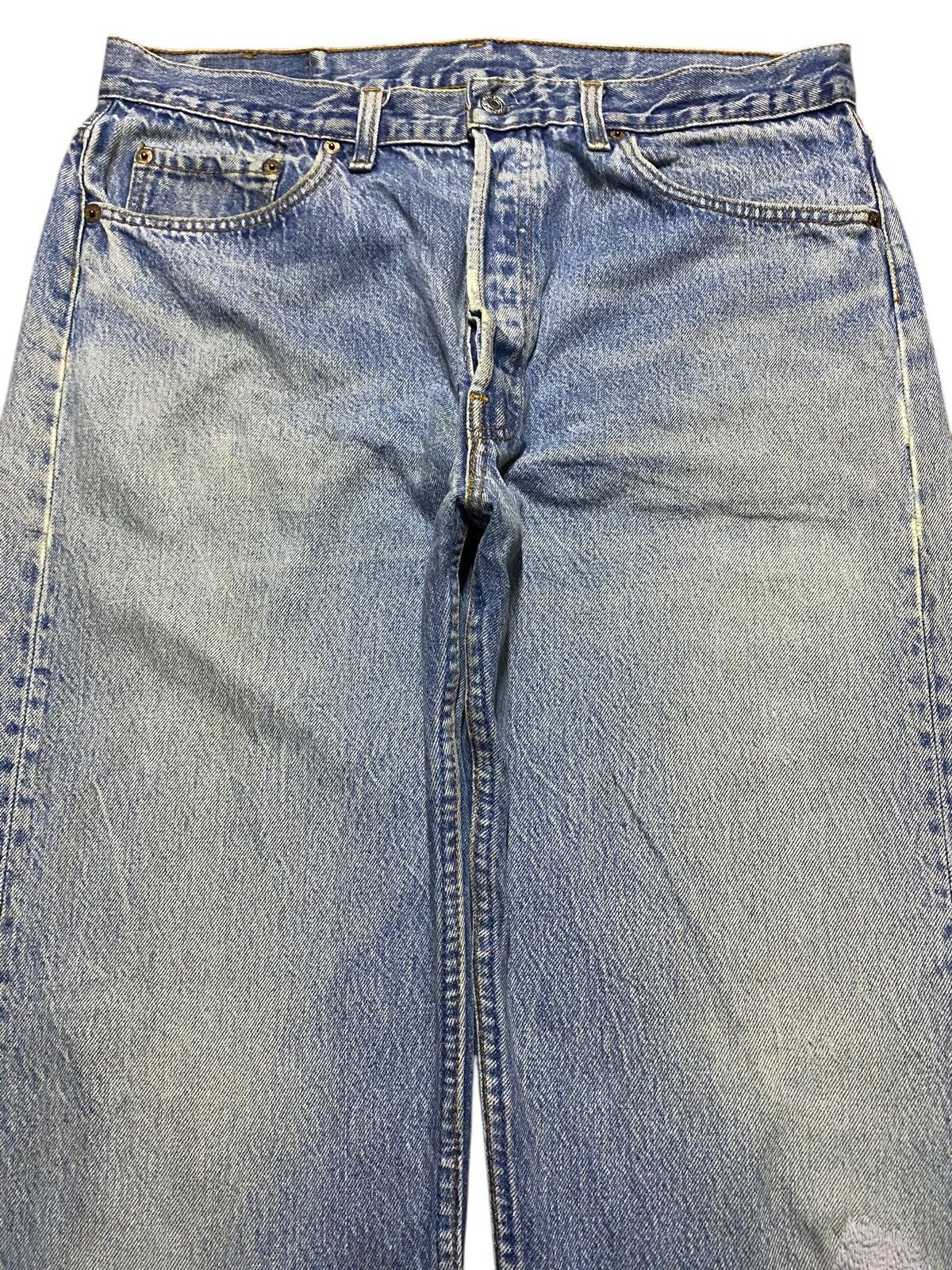 Levi's Vintage Levis 501 90’s Faded Wash Distressed Loose Jeans Size US 34 / EU 50 - 3 Thumbnail