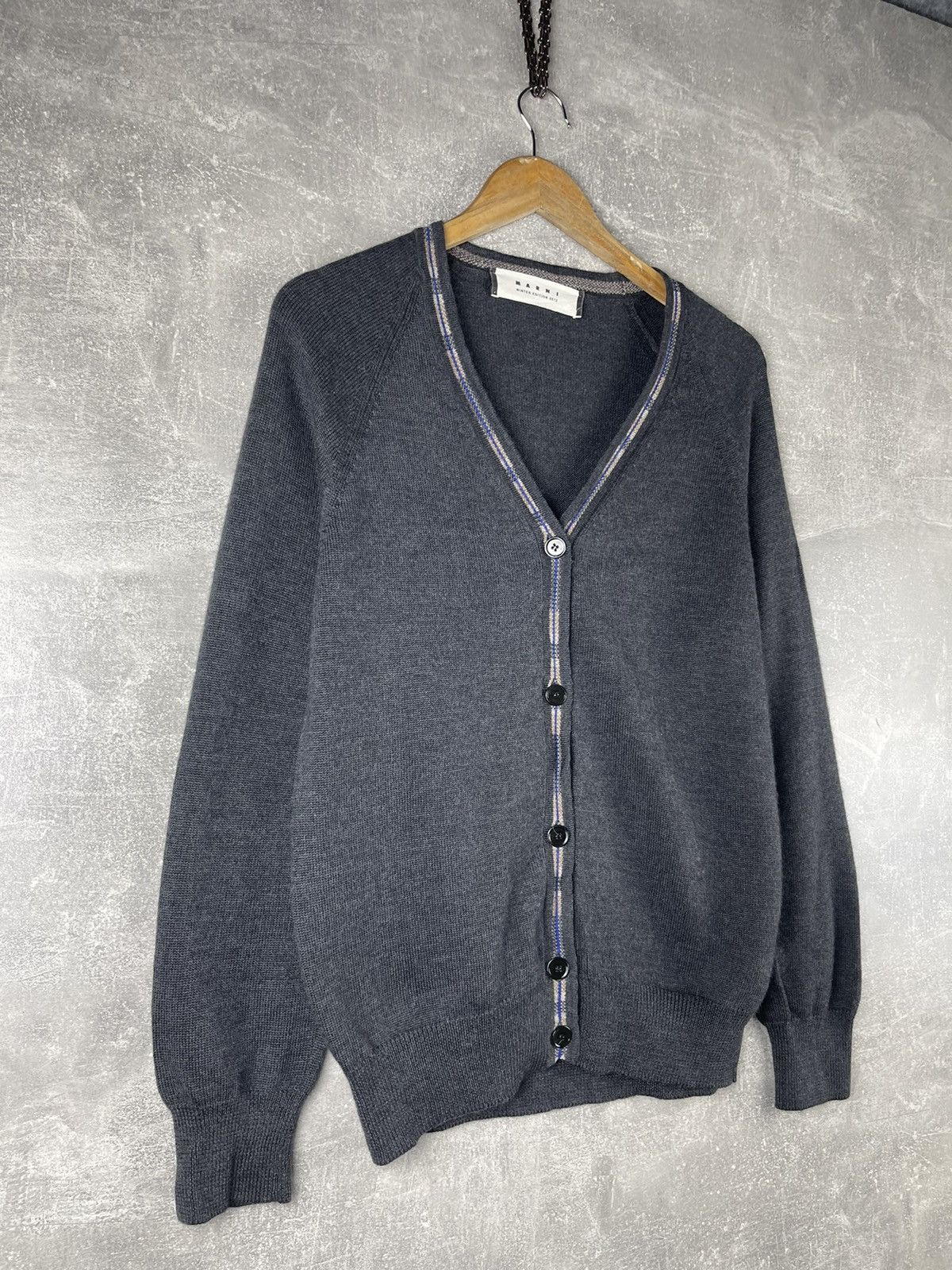 Marni Marni Virgin Wool Cardigan Gray Winter Edition 2012 Size 44 Size M / US 6-8 / IT 42-44 - 3 Thumbnail