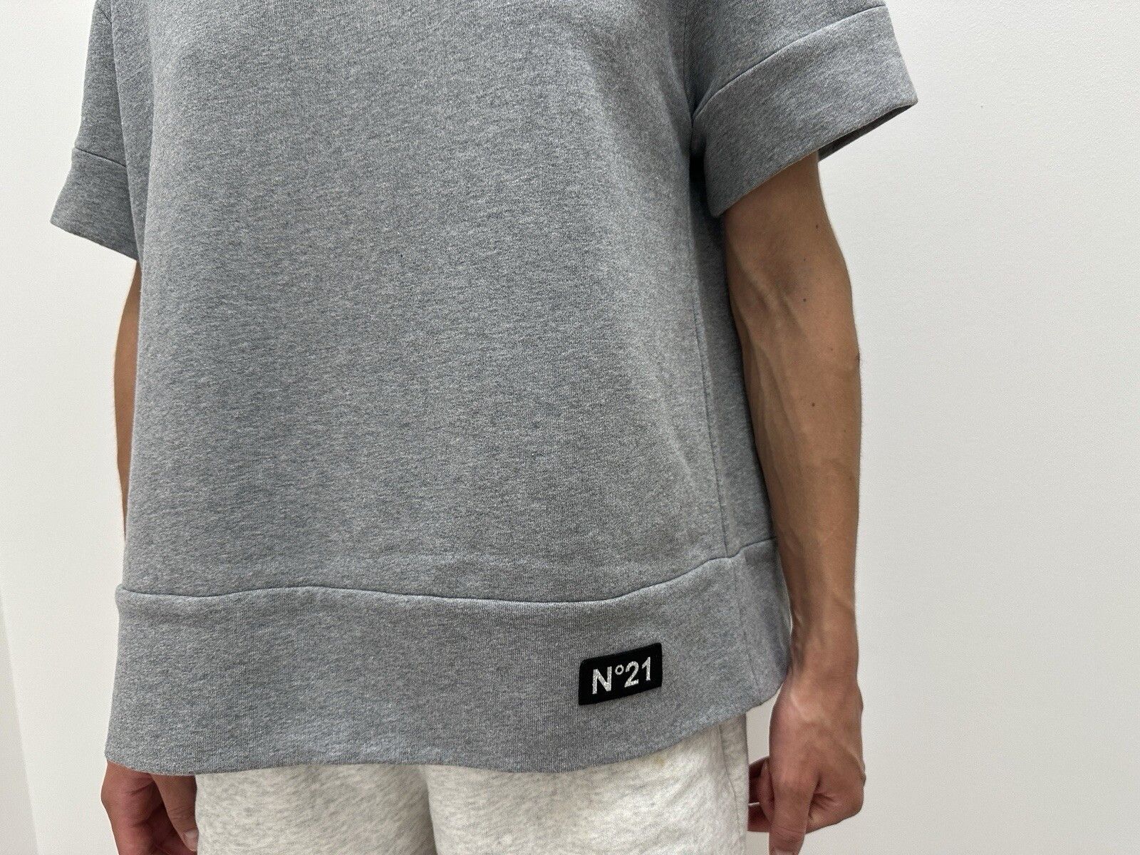 Other Numero 21 T-shirt Gray Cotton Top Open Back Size 44 Size M / US 6-8 / IT 42-44 - 11 Thumbnail
