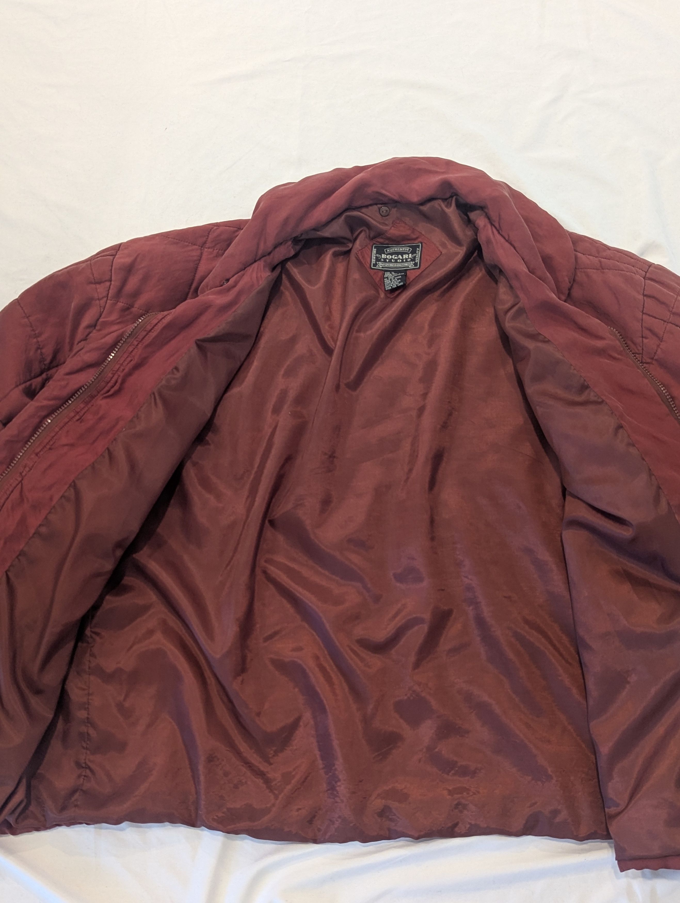 Other Vintage Bogari Studio Quilted Silk Jacket XL Maroon/Peach Size XL / US 12-14 / IT 48-50 - 9 Thumbnail
