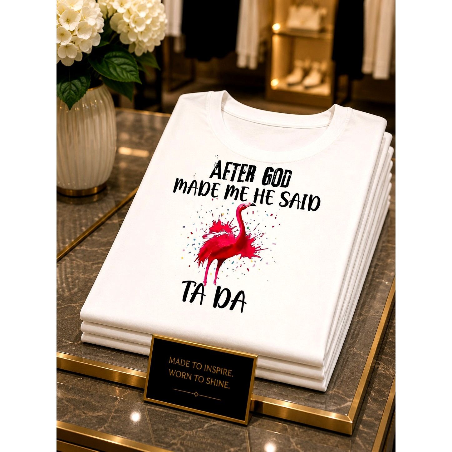 Other After God Made Me He Said Tada T-Shirt White 8/10 Size L / US 10 / IT 46 - 1 Thumbnail