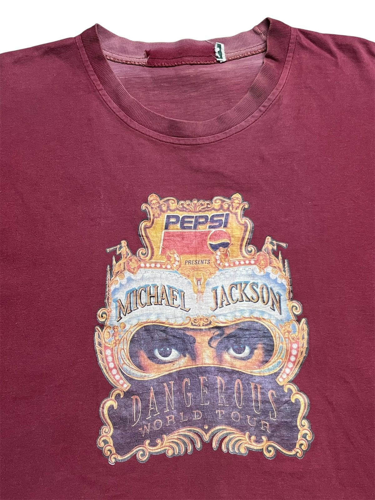 Band Tees Vintage 90s Michael Jackson Pepsi Dangerous Tour Band Tee Size US L / EU 52-54 / 3 - 3 Thumbnail