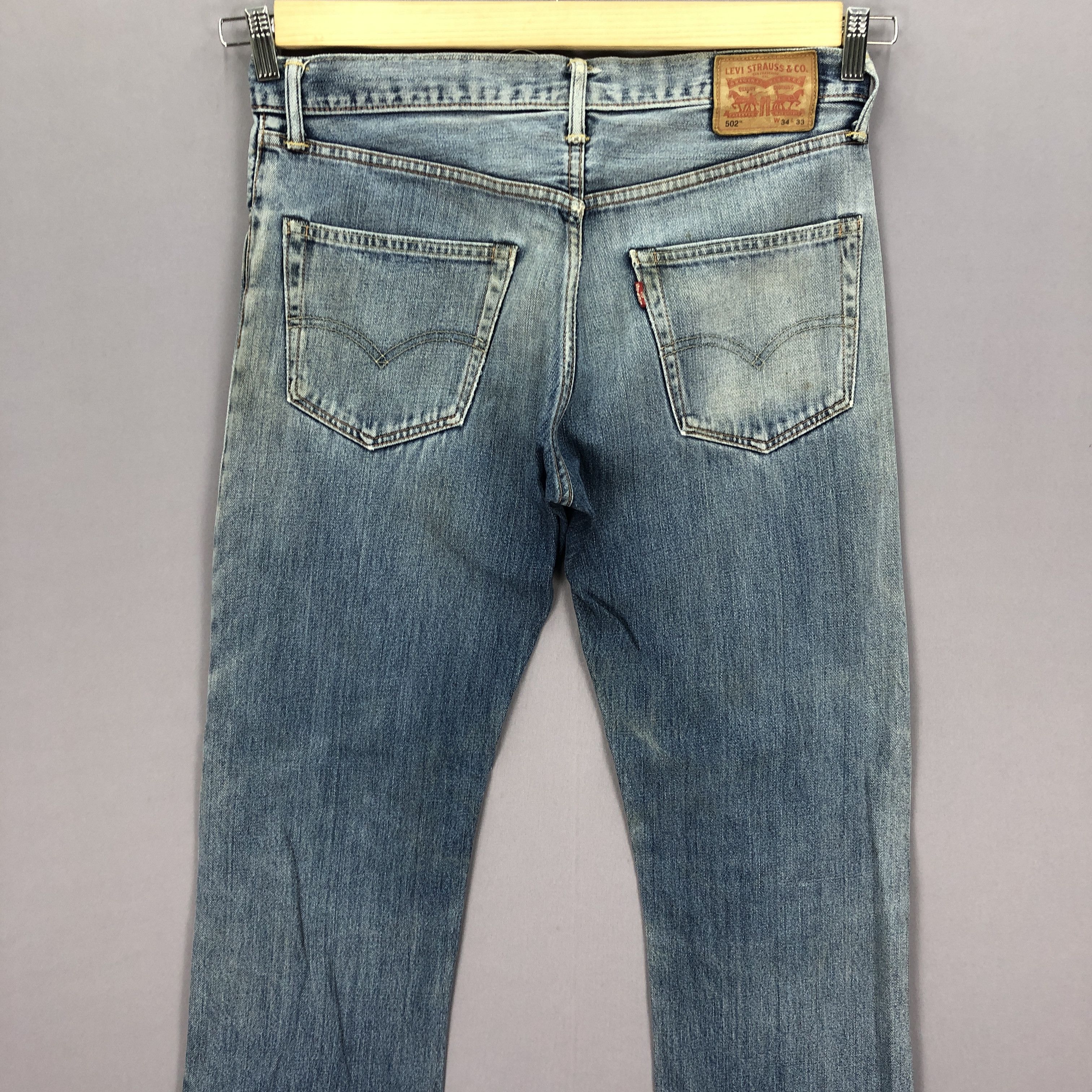 Levi's Vintage Levis 502 Faded Ripped Jeans Levi's Light Wash Denim Size US 34 / EU 50 - 4 Thumbnail