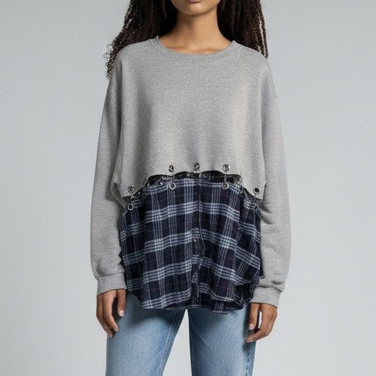 Other Furst Of A Kind half sweatshirt half flannel top Size XL / US 12-14 / IT 48-50 - 1 Thumbnail