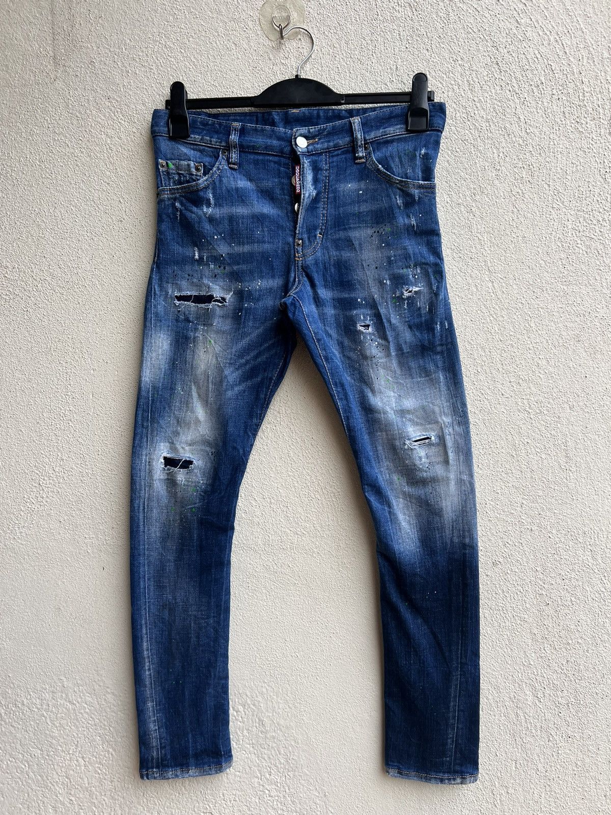 Dsquared2 Dsquared2 Distressed Denim Jeans Slim Fit Size US 29 - 19 Thumbnail