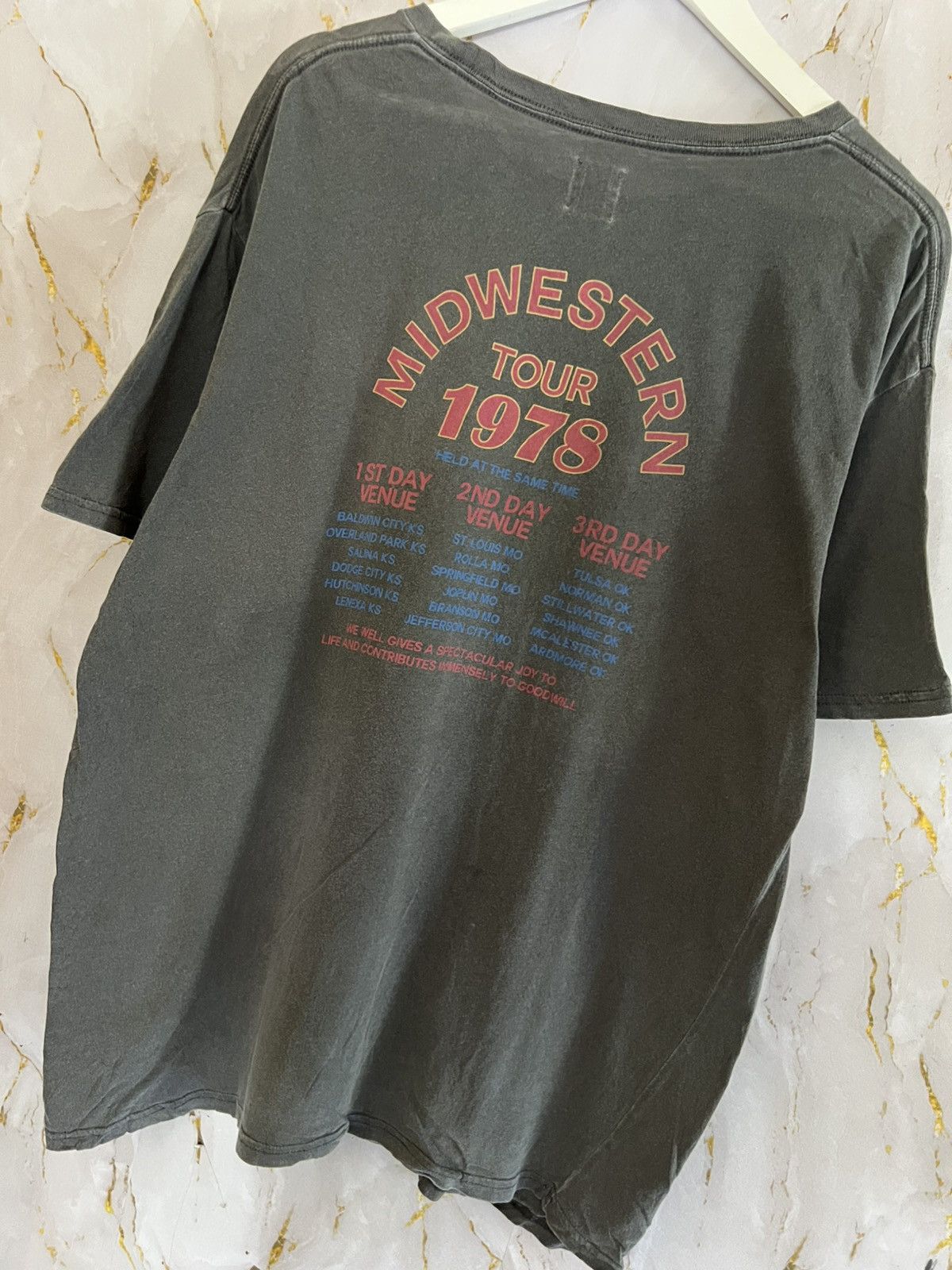 Japanese Brand Vintage 1978 Midwestern Tour T-Shirt – Rare 70s Concert Tee Size US XL / EU 56 / 4 - 6 Thumbnail