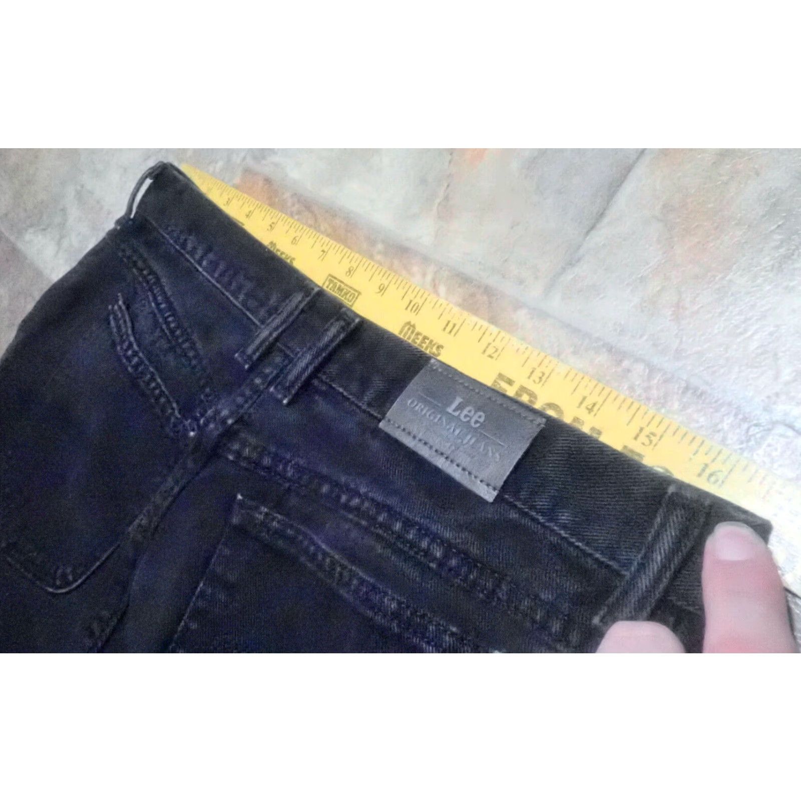 Lee Vintage Womens Lee Original Fit Mom Jeans 32 Waist 29 Inseam High Rise Black Denim 80s 90s USA Made Women's Sizes 14 Size 36" / US 14 / IT 50 - 6 Thumbnail