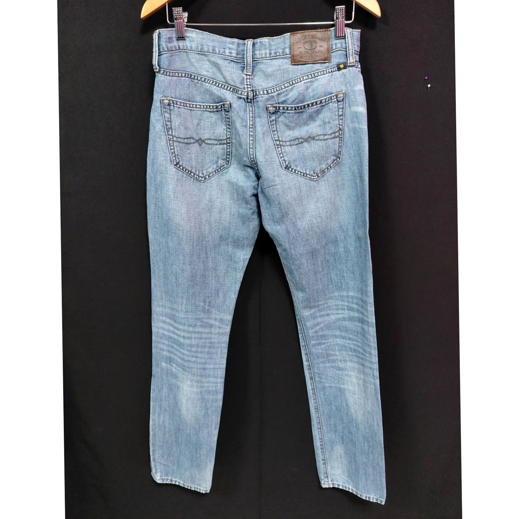 Lucky Brand Lucky Brand Linen Blue Jeans Solid Denim Linen Blend Men Size 29 x 32 Size US 29 - 2 Thumbnail