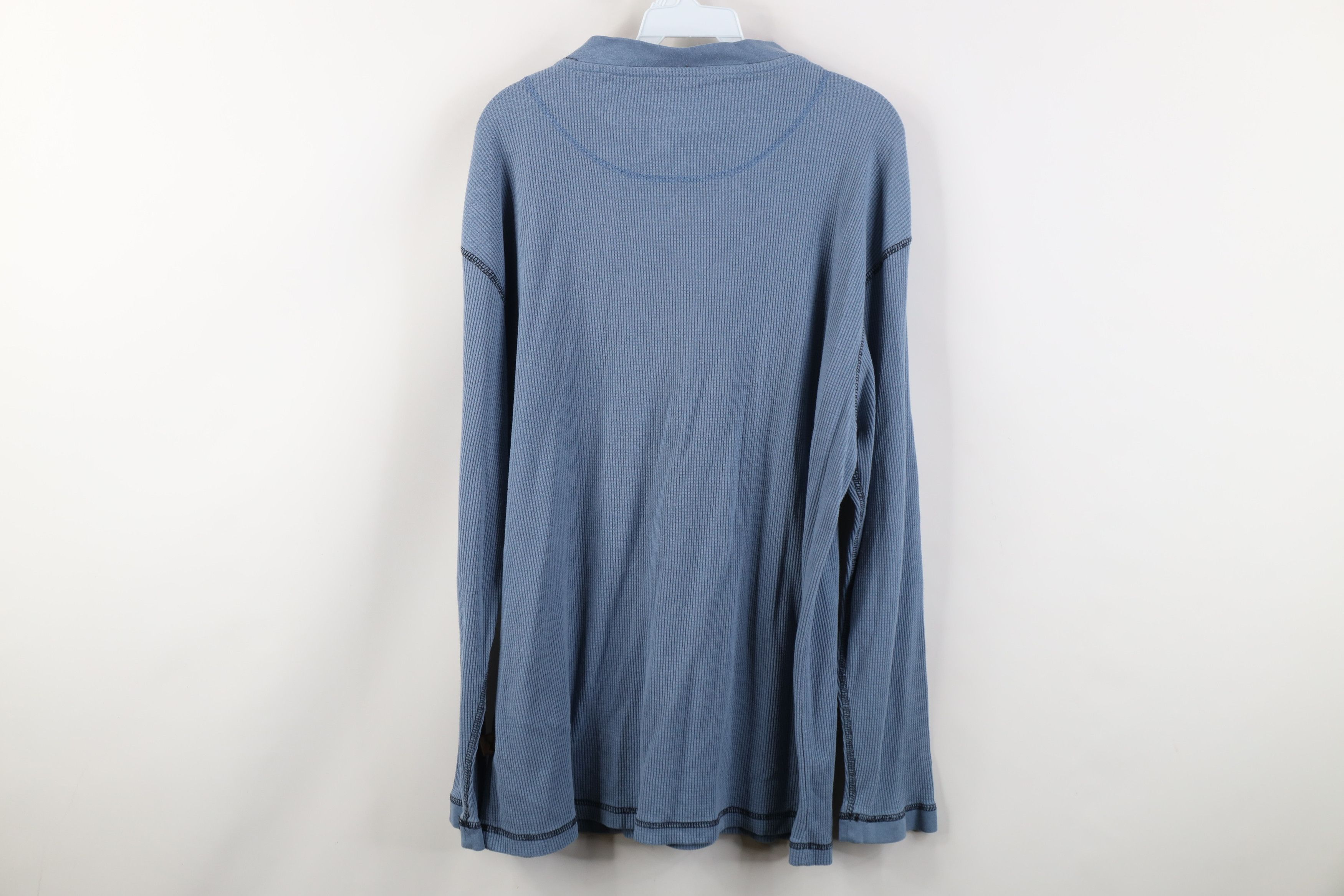 Vintage Vintage Y2K Streetwear Thermal Waffle Knit Henley T-Shirt Size US XXL / EU 58 / 5 - 12 Thumbnail