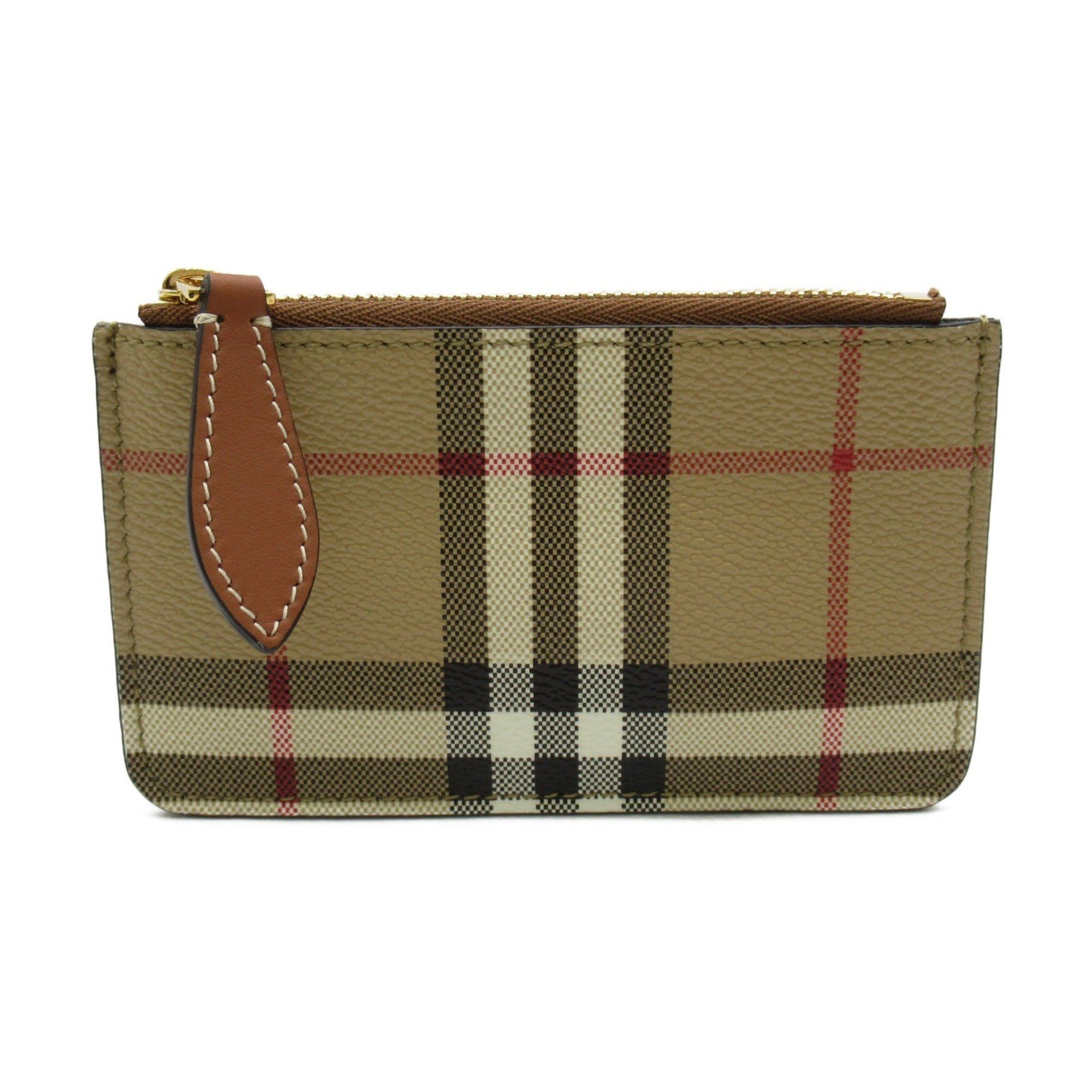 image of Burberry Coin Purse Beige Polyester Polyurethane 8070420, Women's