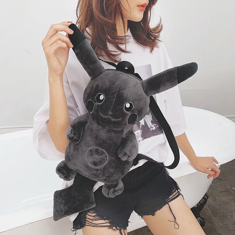 Other Rare Black Pikachu Plush Backpack Bag Size ONE SIZE - 4 Thumbnail