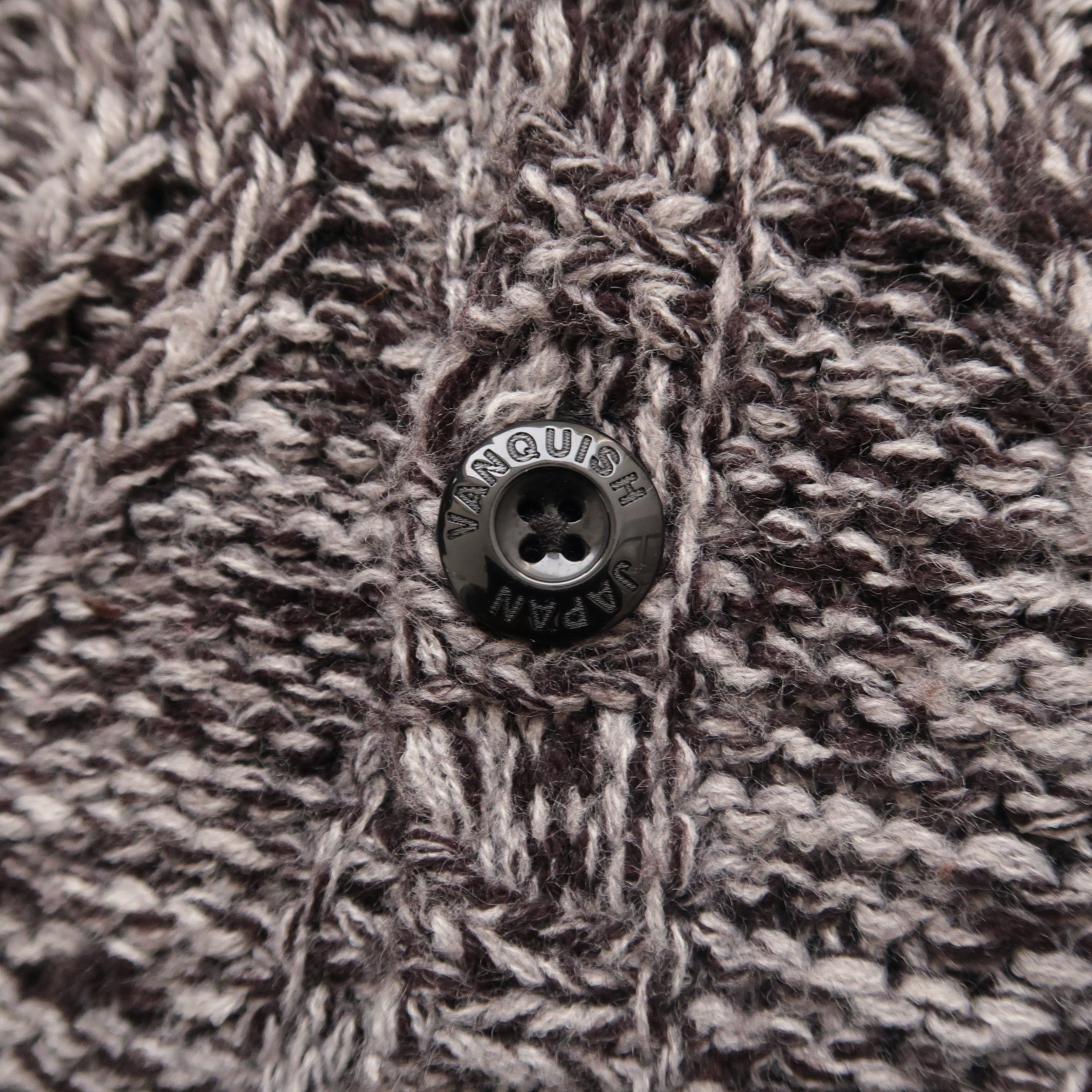 Japanese Brand 1990s Vanquish Japan - Cable Knit Cardigan CDG Size US L / EU 52-54 / 3 - 7 Thumbnail