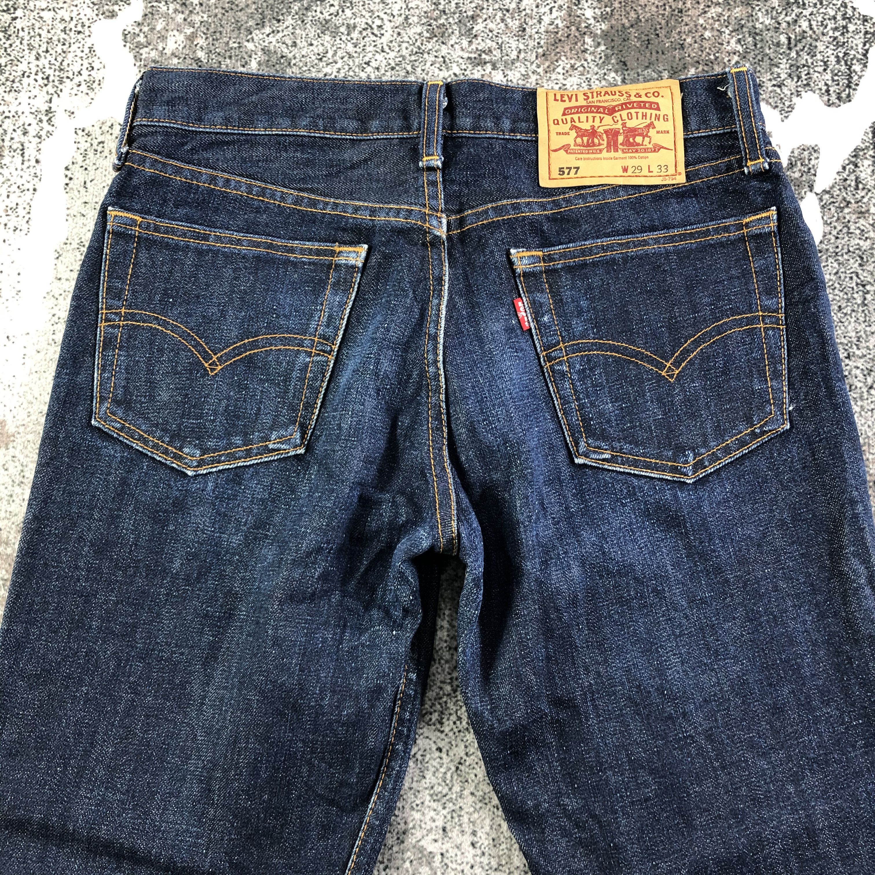 Levi's Vintage Levis 577 Flare Jeans KJ1955 Size US 28 / EU 44 - 4 Thumbnail