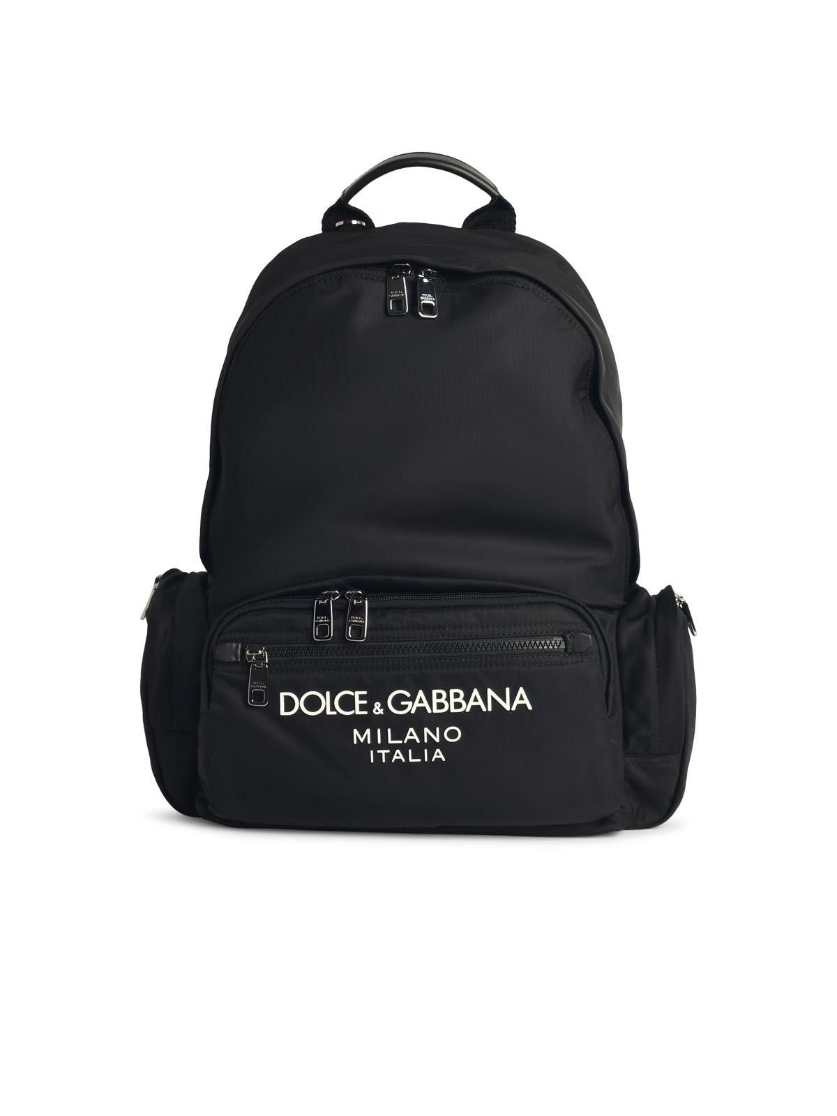 Dolce & Gabbana DOLCE & GABBANA Black Nylon Blend Backpack Size ONE SIZE - 1 Thumbnail