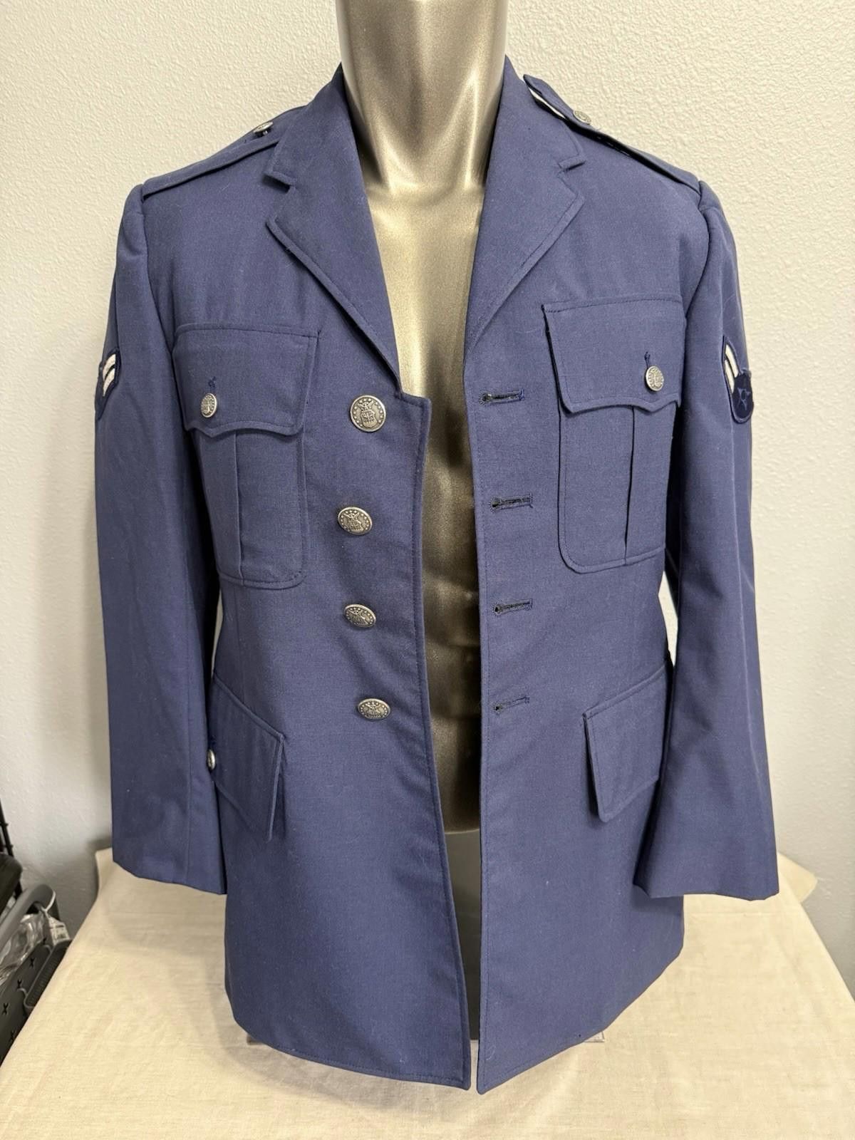 The Unbranded Brand Vintage Military ARMY Uniform Navy Blue Blazer Sz 38 XS Size XS / US 0-2 / IT 36-38 - 1 Thumbnail