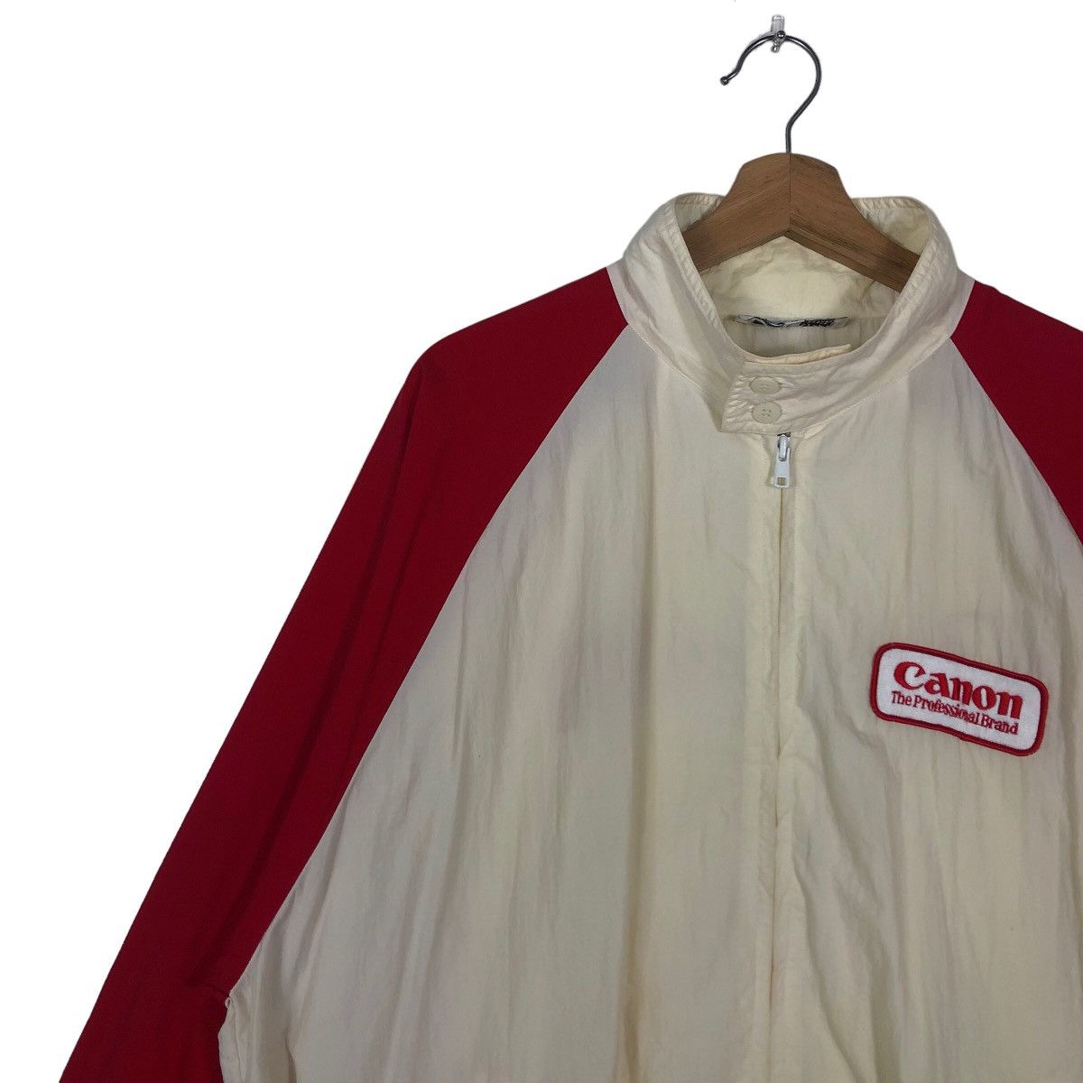 Japanese Brand 🔥90’s Vintage Bomber Jacket Canon Big Logo Spel Out Size US L / EU 52-54 / 3 - 6 Thumbnail