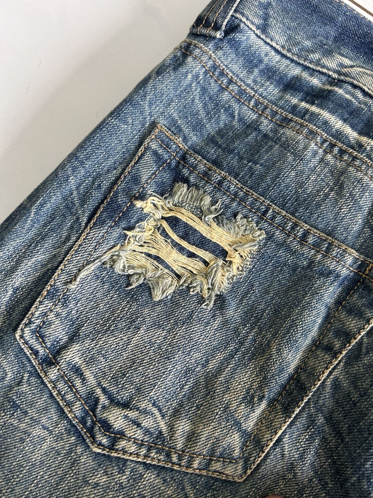 Japanese Brand × Vintage Vintage Japanese BACK & FORTH Distressed Jeans Punk Style Size US 31 - 14 Thumbnail