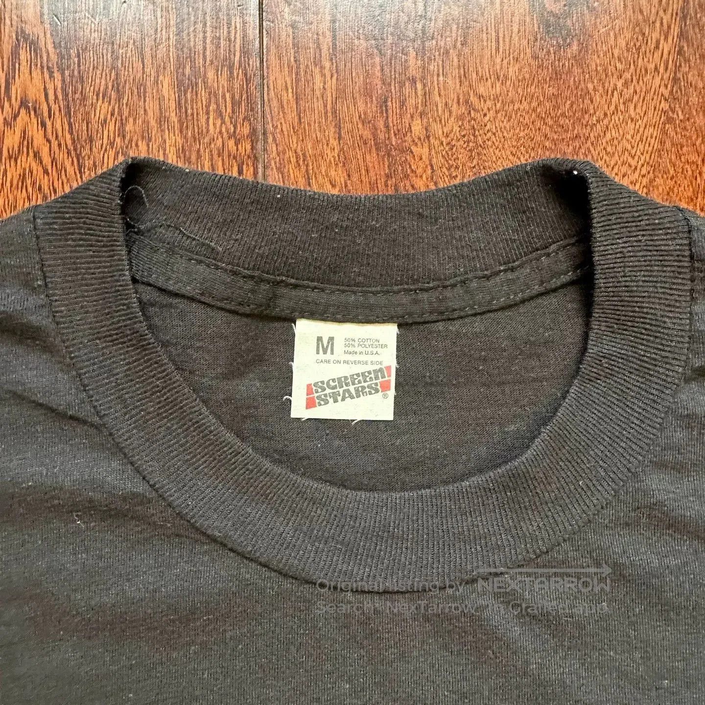 Vintage Vintage 80s Black Faded Blank Tee. Size US M / EU 48-50 / 2 - 4 Thumbnail