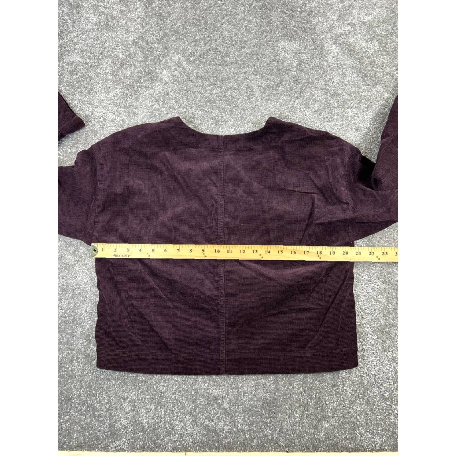 Madewell Madewell Sweater Pullover Women's Medium Purple Cotton Knit V-Neck Long Sleeve Casual Size M / US 6-8 / IT 42-44 - 5 Thumbnail