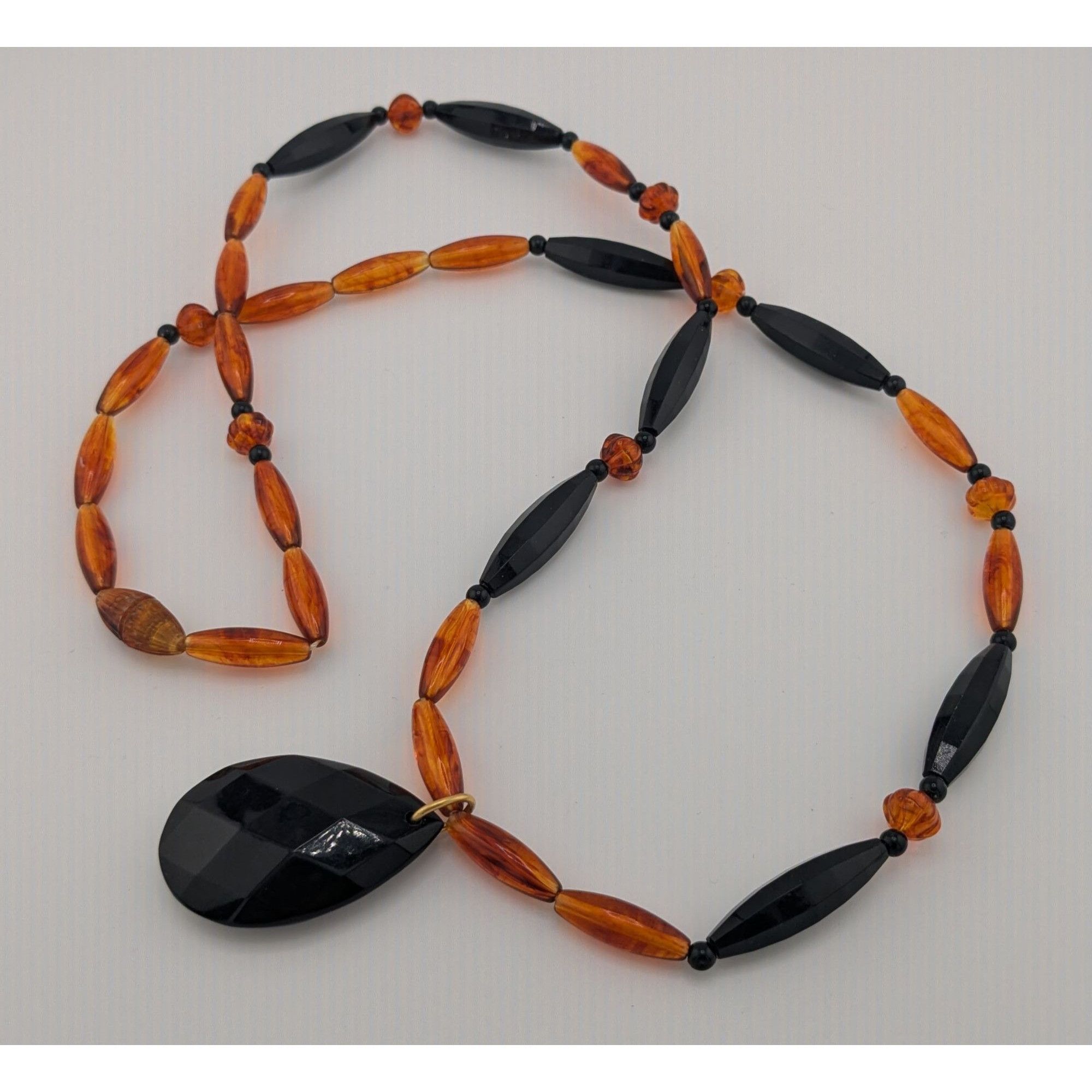 Other Vintage 90s Midnight Fire Avon Black And Amber Plastic Beade Size ONE SIZE - 6 Thumbnail