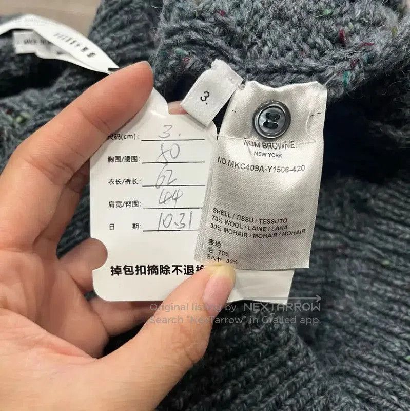 Thom Browne Thom Browne Gray Wool Women's Cardigan . Size M / US 6-8 / IT 42-44 - 4 Thumbnail