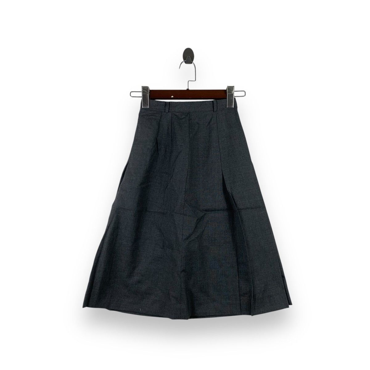 Burberry Vintage BURBERRYS LONDON Grey Wool Pleated A-Line Maxi Skirt Size 24" / US 00 / IT 34 - 1 Thumbnail