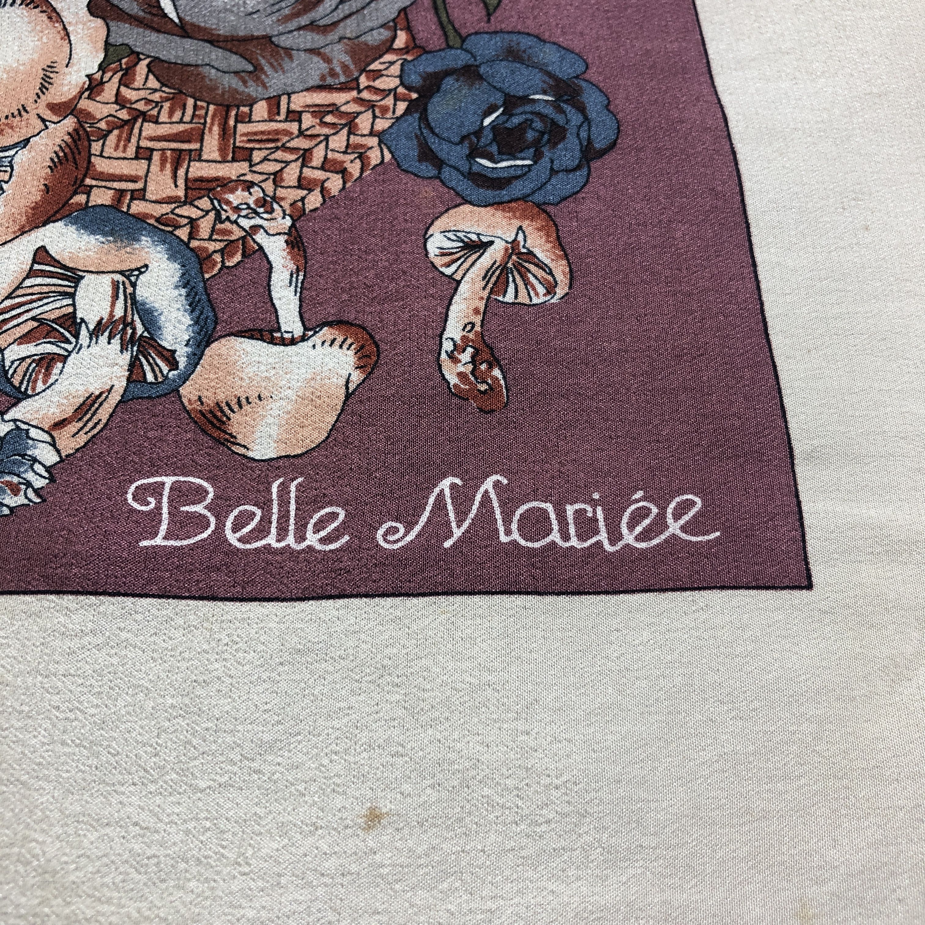 Vintage Belle Mariee Floral Hand Rolled Silk Scarf M968 Size ONE SIZE - 4 Thumbnail