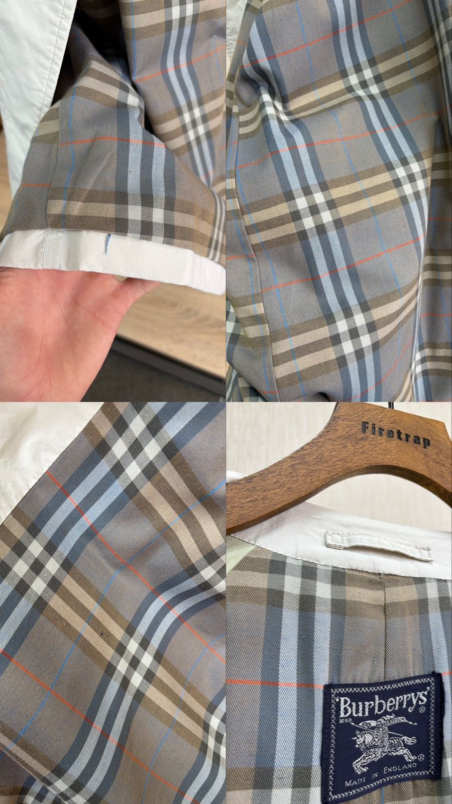 Burberry × Vintage Vintage Burberry Nova Check Trench Coat RainCoat 80s Size US L / EU 52-54 / 3 - 16 Thumbnail
