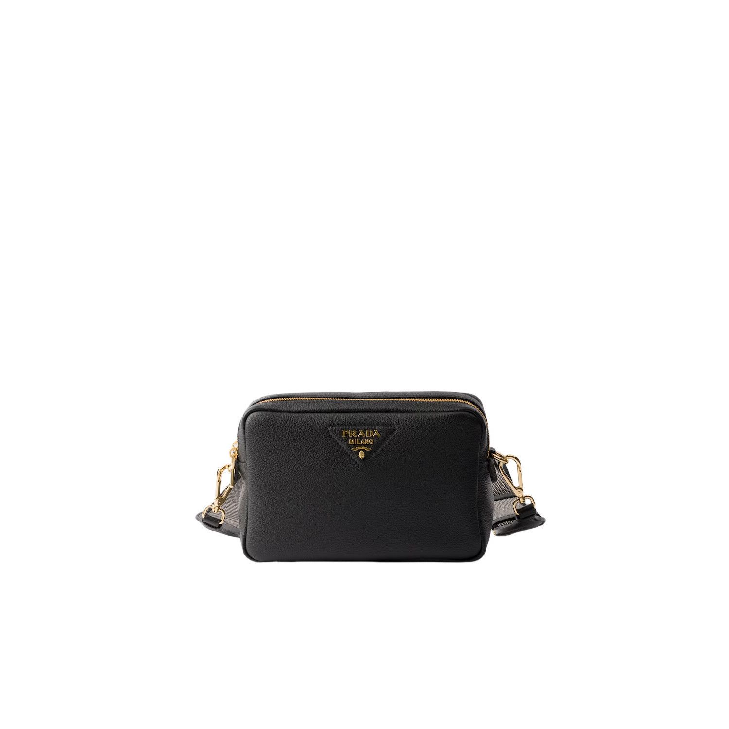 PRADA $2750 Black Leather Small Shoulder Bag New & Authentic