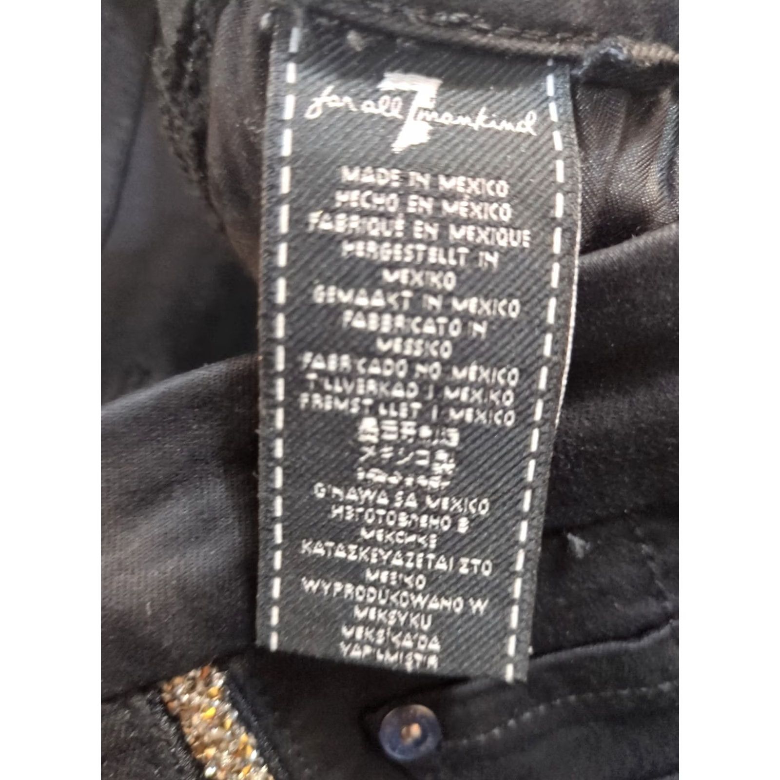 7 For All Mankind 7 For All Mankind Aubrey Caviar Side Stripe Slim Illusion Jeans Luxe Black 26 Jeans Women Slim Luxe Black 26 Mens Womens Girls Size 26" / US 2 / IT 38 - 4 Thumbnail