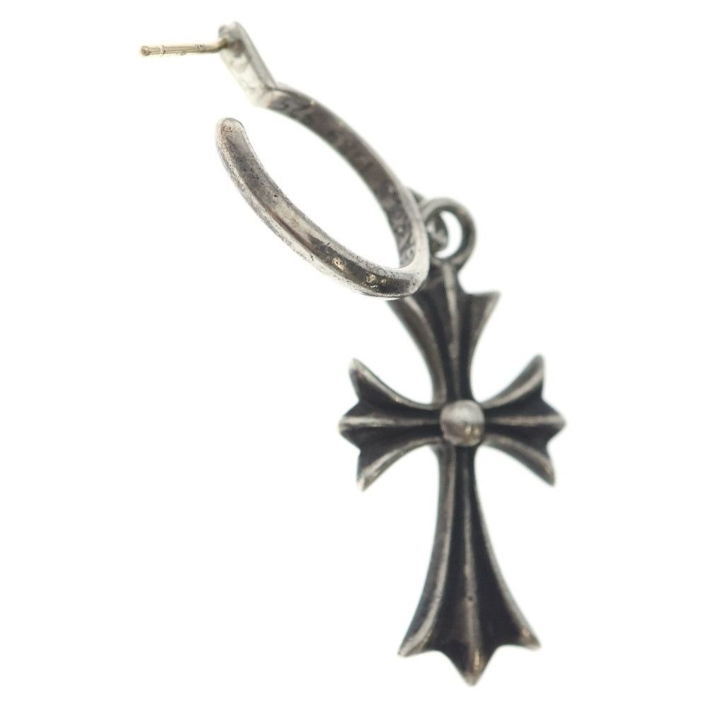 Chrome Hearts Chrome Hearts Silver Tiny CH Cross Hoop Earring Size ONE SIZE - 2 Thumbnail