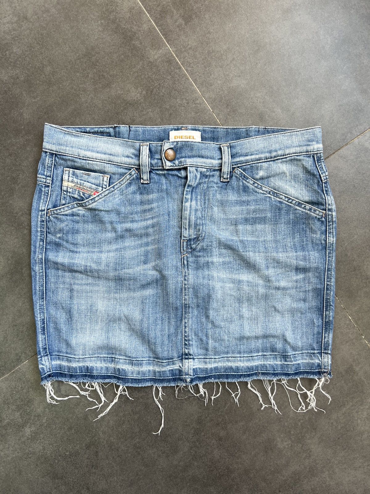Diesel VINTAGE DIESEL DISTRESSED SKIRT DENIM JEANS Size 27" / US 4 / IT 40 - 3 Thumbnail