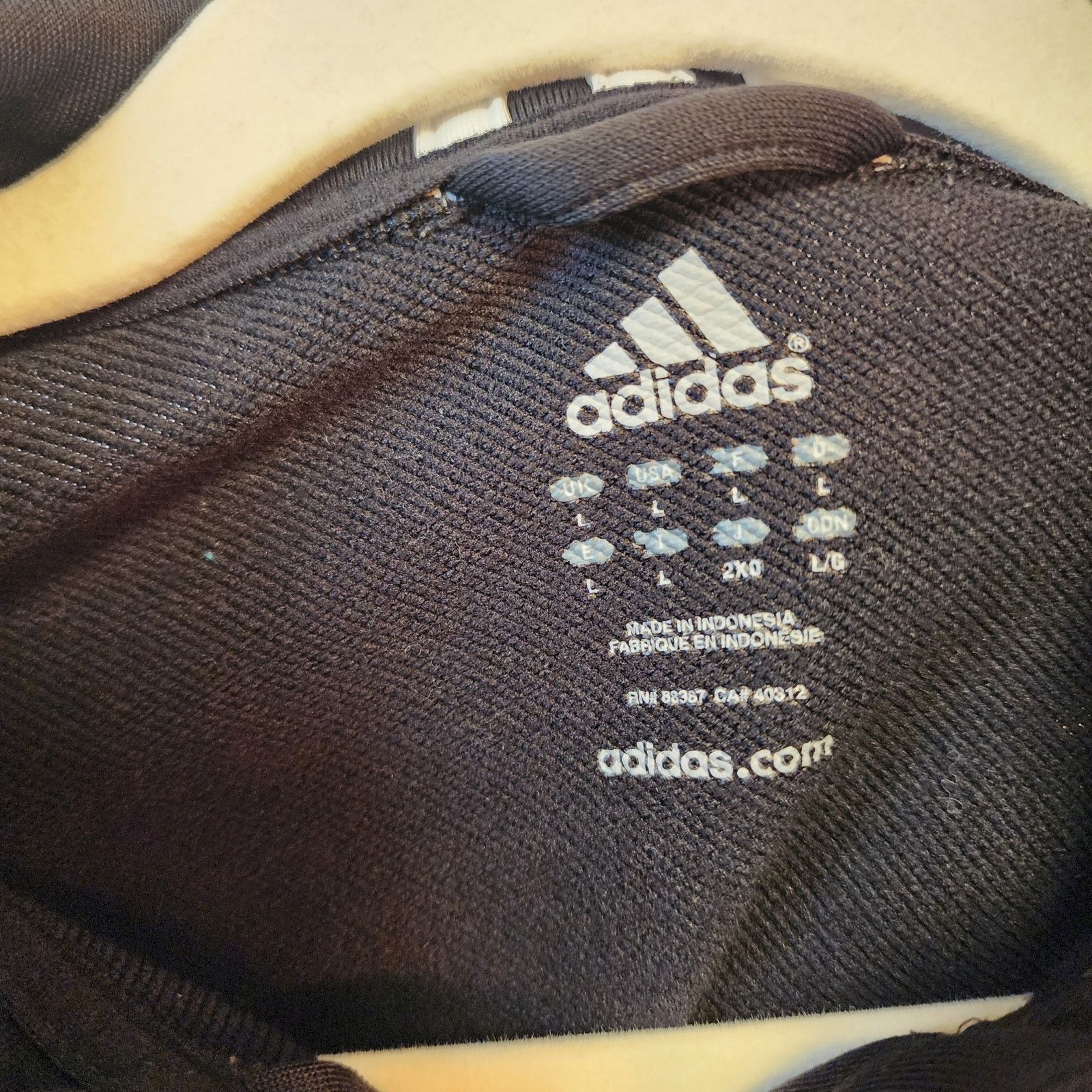 Adidas Adidas Men's L Black Classic Track Jacket 3-Stripes Size US L / EU 52-54 / 3 - 3 Thumbnail