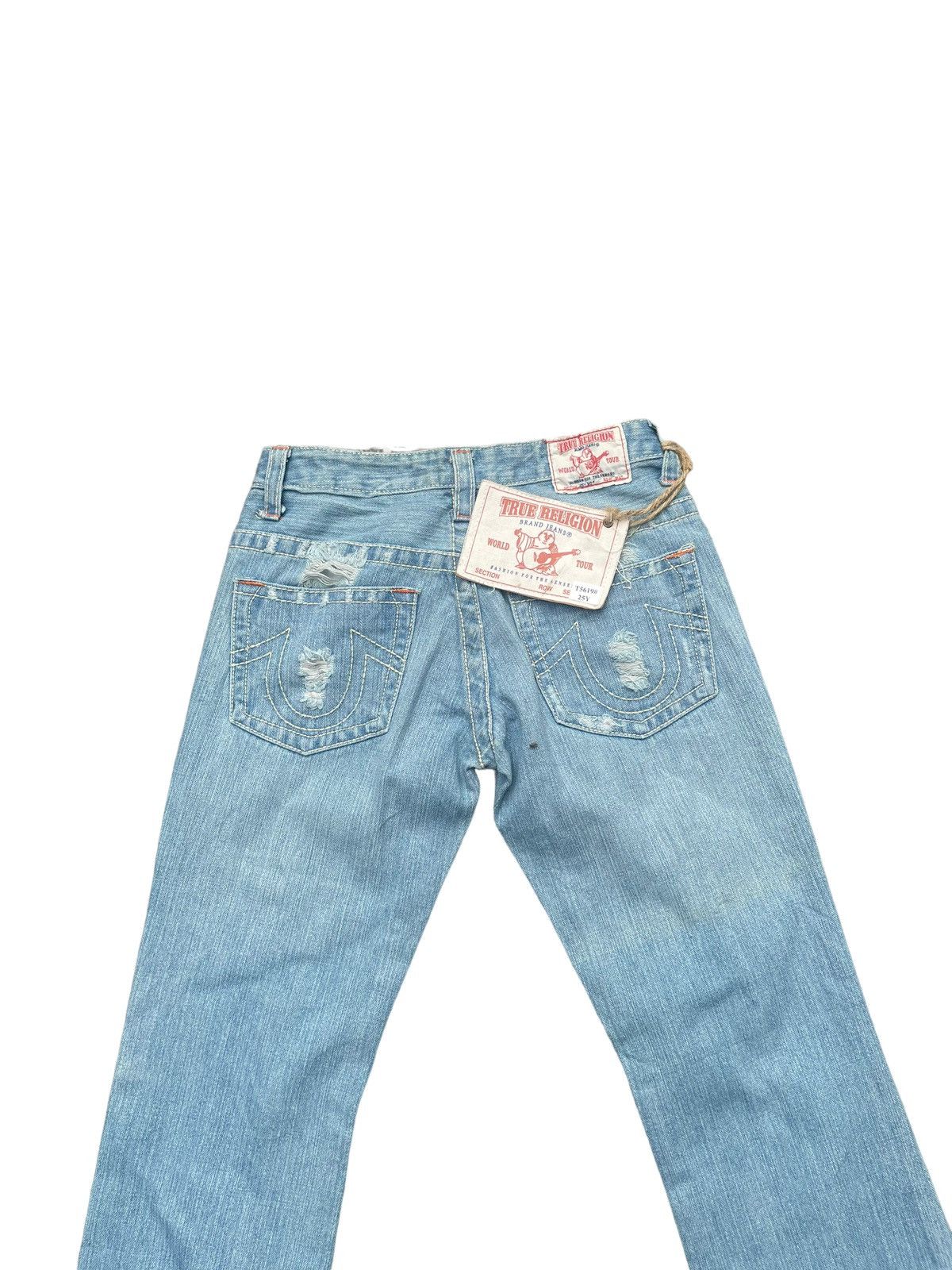 True Religion True Religion Joey Big T Distresed Denim Size 27" / US 4 / IT 40 - 6 Thumbnail