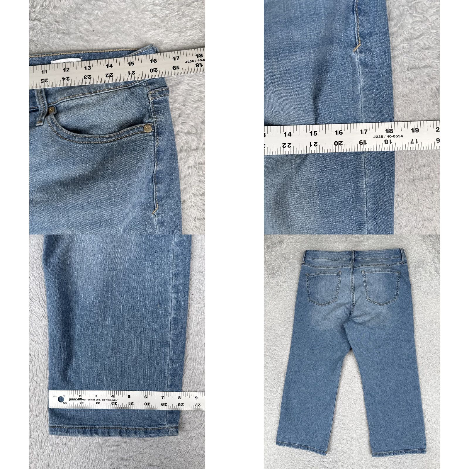 Nine West Nine West Chrystie Capri Jeans Womens 12 Blue Med Wash Mid Rise Denim 32x22 Size 34" / US 12 / IT 48 - 9 Thumbnail