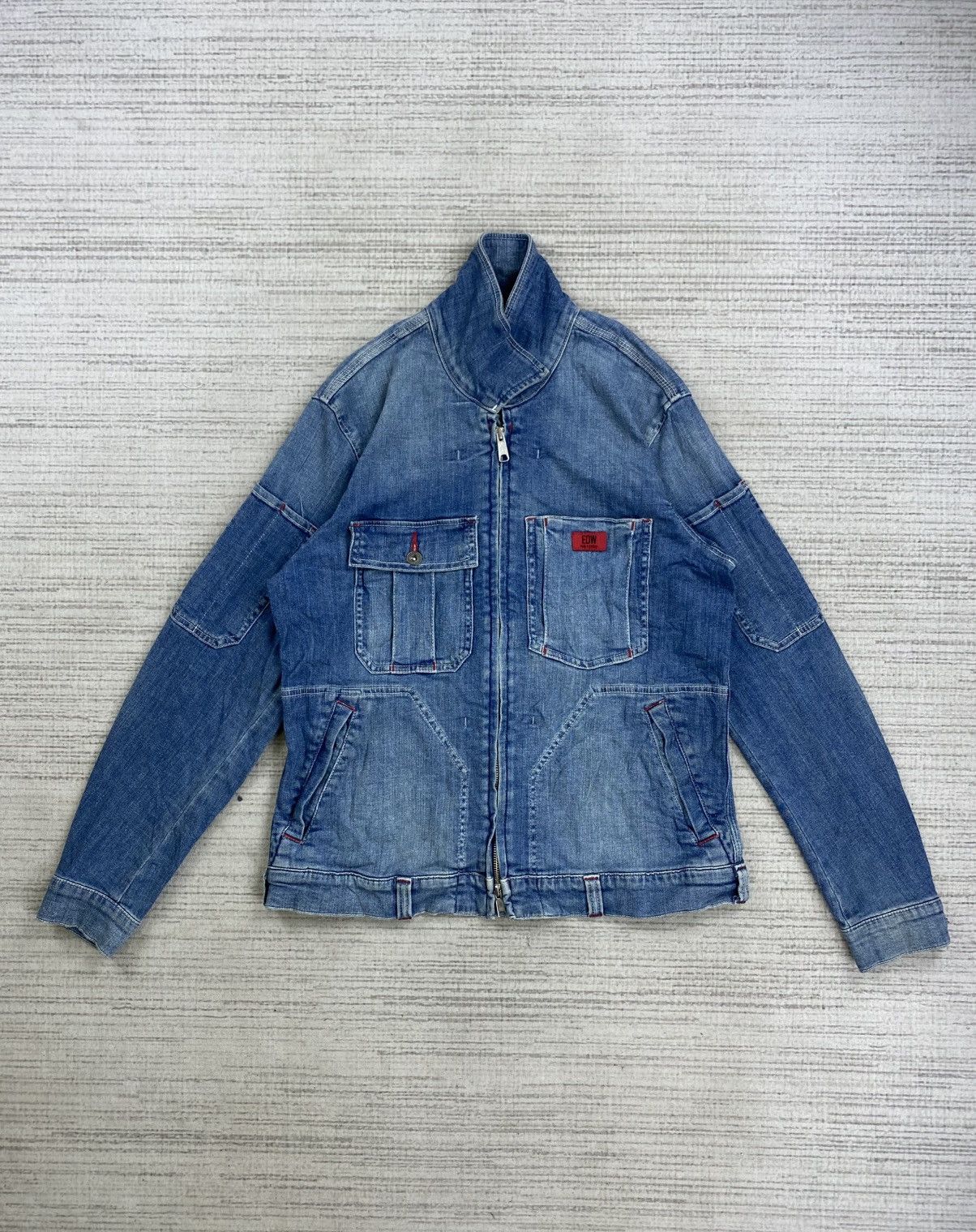Edwin × Japanese Brand Vintage EDW Tough & Stretch By Edwin Denim Jacket Size US M / EU 48-50 / 2 - 5 Thumbnail