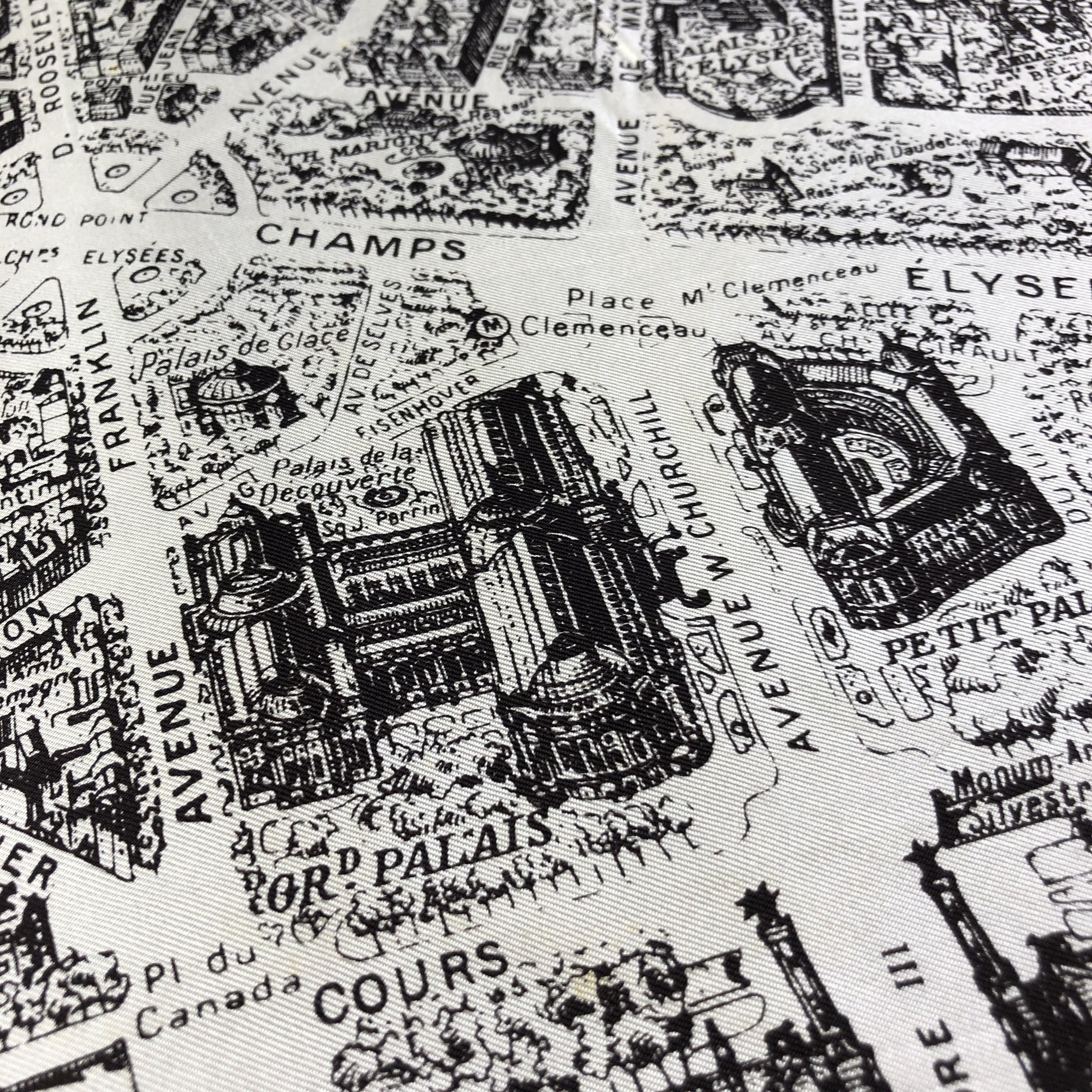Vintage Paris City Map Silk Scarf M809 Size ONE SIZE - 10 Thumbnail