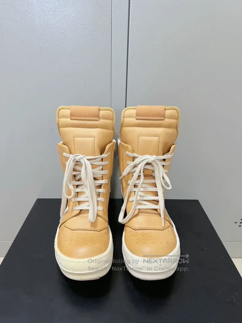 Rick Owens Rick Owens White and Orange Leather Inverted Triangle Size US 7 / IT 37 - 2 Thumbnail