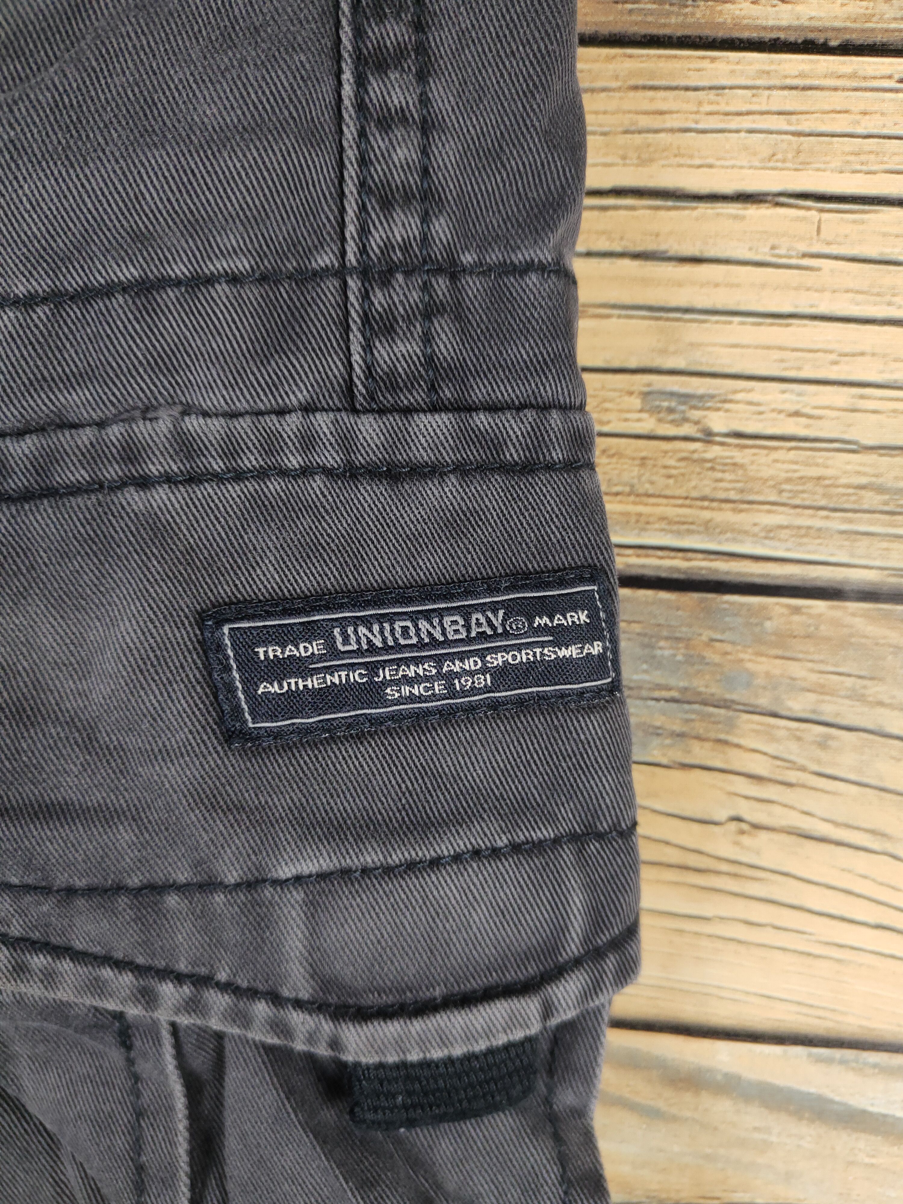 Japanese Brand DL Unionbay Black Multipocket Cargo Pants #2621 Size US 29 - 5 Thumbnail