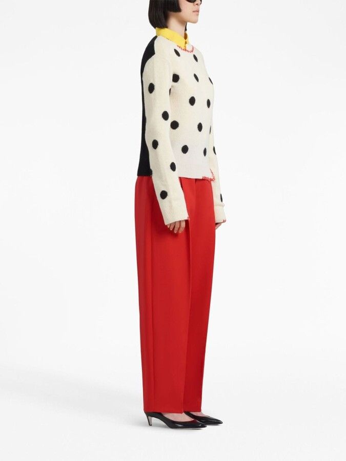 Marni o1srvl11e0624 Trousers in Red Size 26" / US 2 / IT 38 - 3 Thumbnail