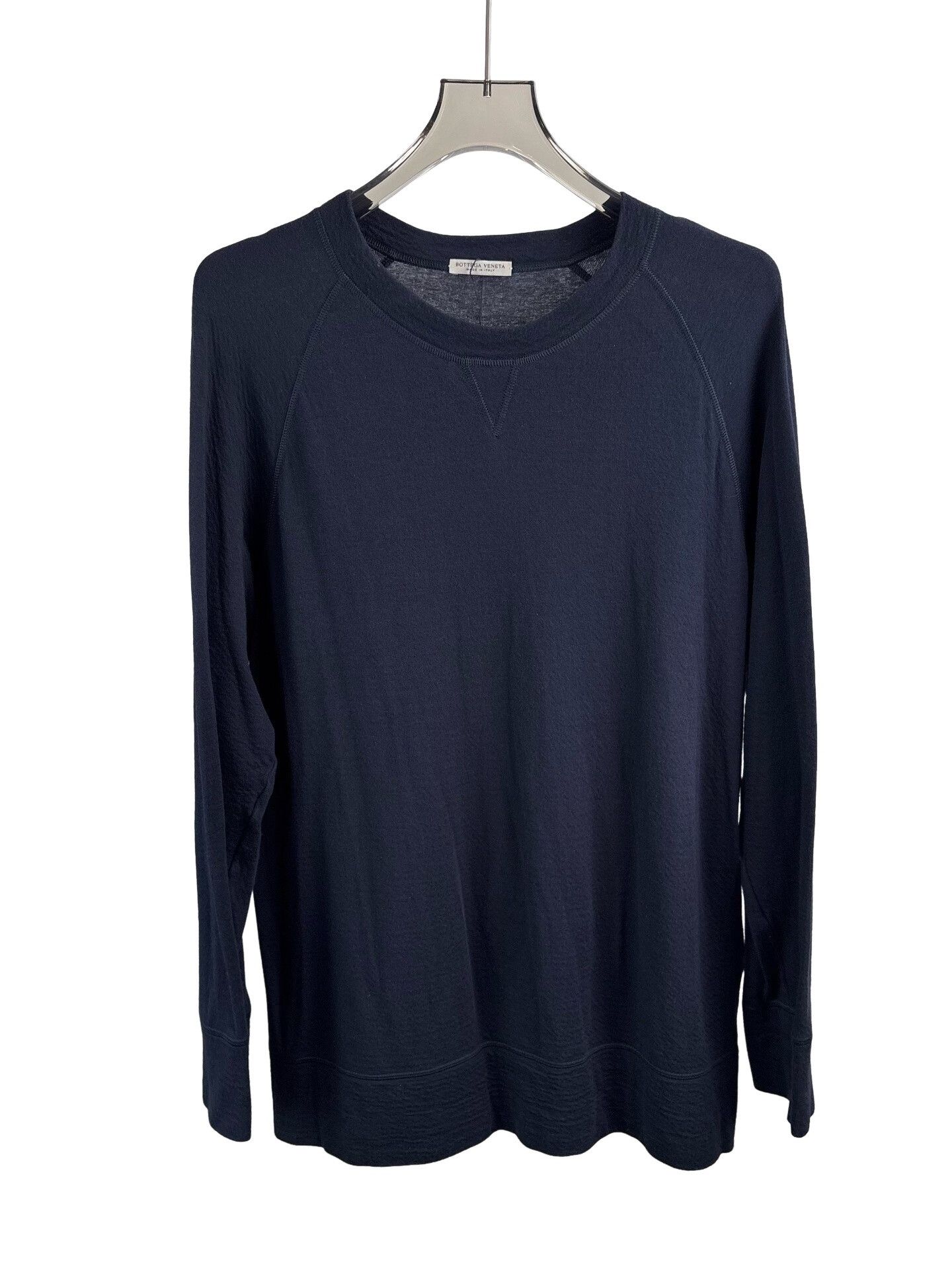 Bottega Veneta Bottega Veneta Navy Cotton Long Sleeve Sweatshirt 52 Size US L / EU 52-54 / 3 - 1 Thumbnail