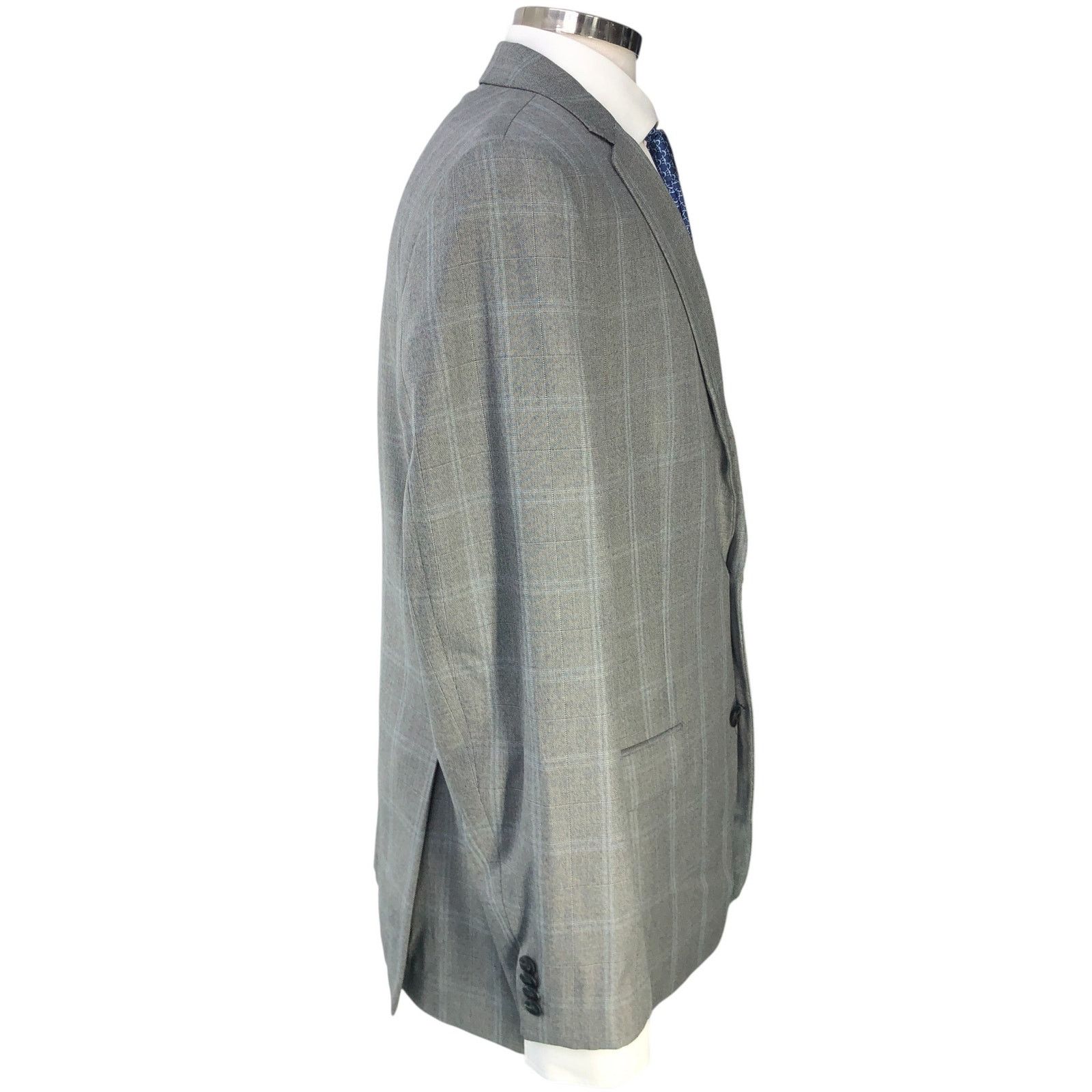 Michael Kors Michael Kors 42L Sport Coat Jacket Blazer Gray Windowpane Size 42L - 11 Thumbnail