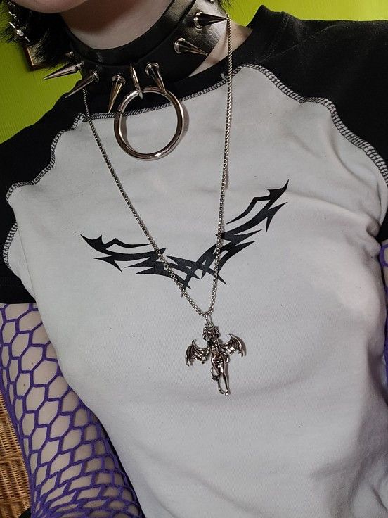 Jewelry Exquisite Retro Sexy Devil Bat Girl Necklace Size ONE SIZE - 1 Thumbnail