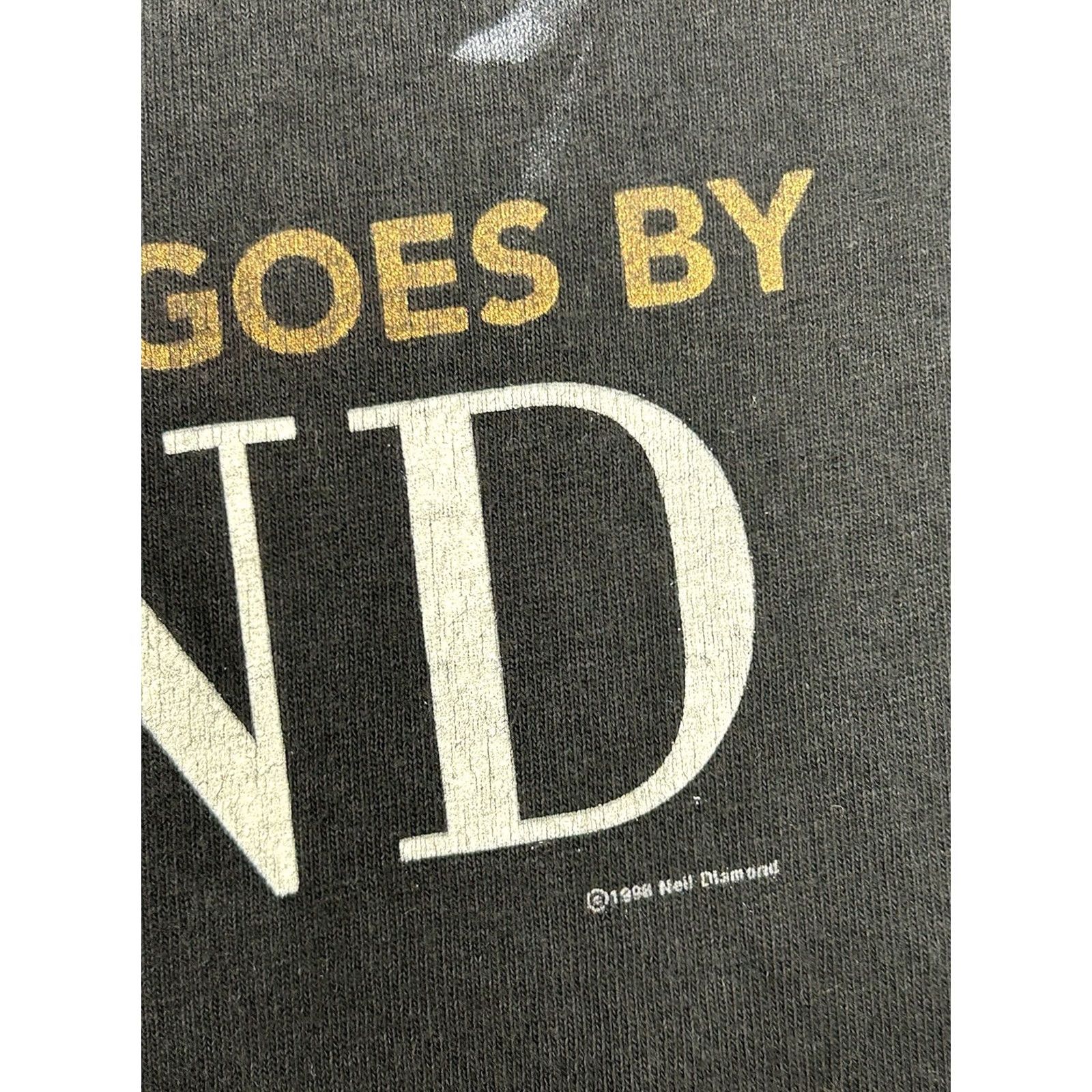 Vintage VINTAGE Neil Diamond T Shirt World Tour As Time Goes By 1998-1999 Concert Large Black Music 90s Band Tour Mens Size US L / EU 52-54 / 3 - 6 Thumbnail
