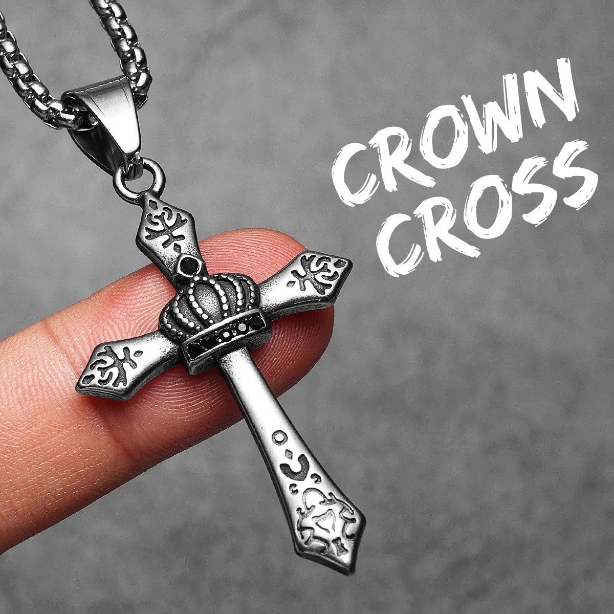 Other Crown Cross Pendant Accessories Necklace Gifts For Him Size ONE SIZE - 7 Thumbnail