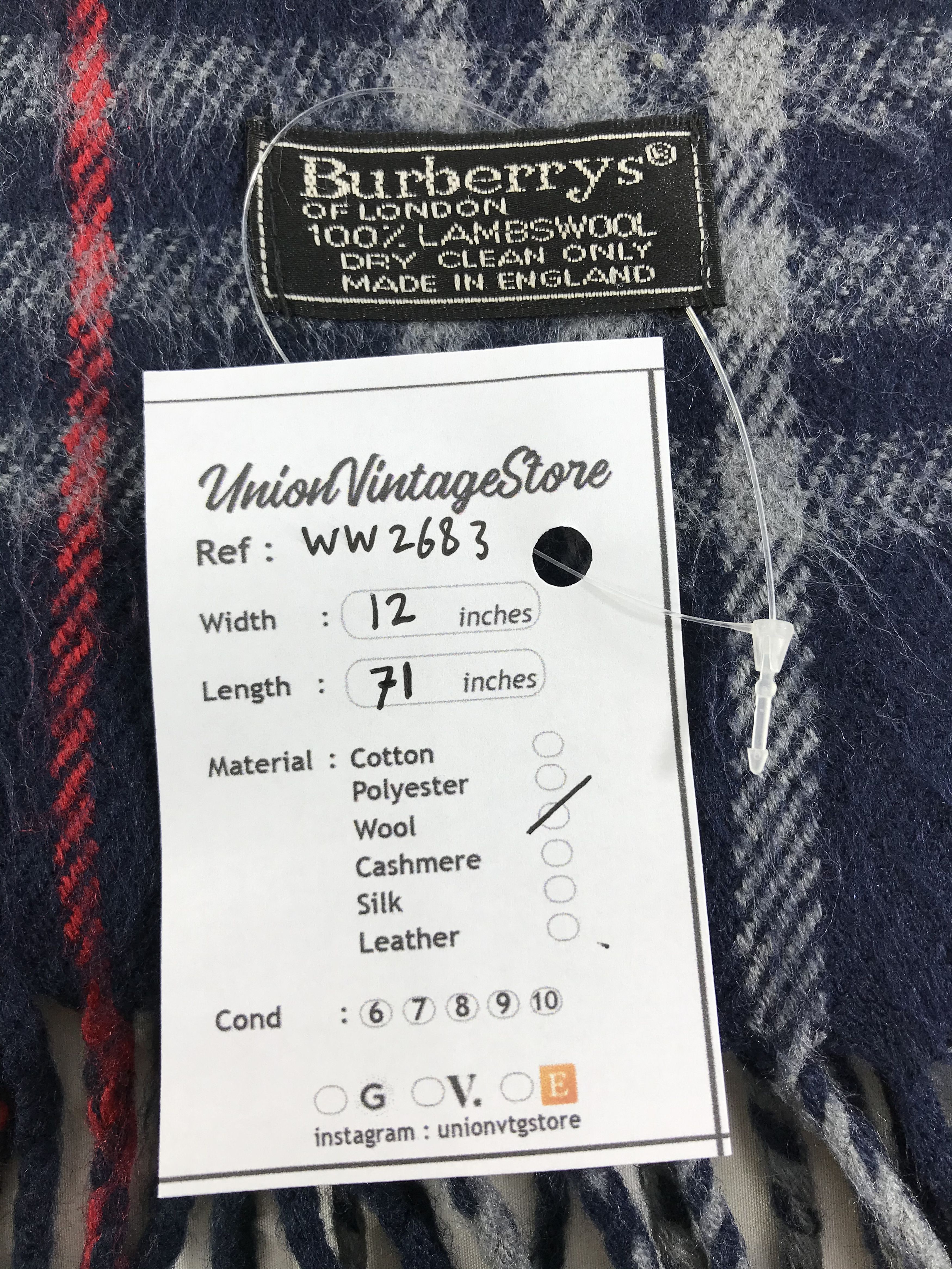 Burberry × Vintage Burberry Scarf / Muffler / Neckwear - WW2683 Size ONE SIZE - 4 Thumbnail
