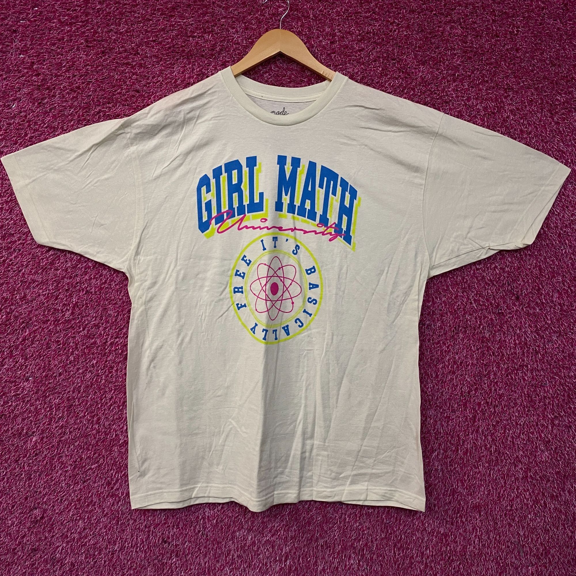 Other Bioworld "Girl Math University" Graphic T-shirt 2XL Size US XXL / EU 58 / 5 - 1 Thumbnail
