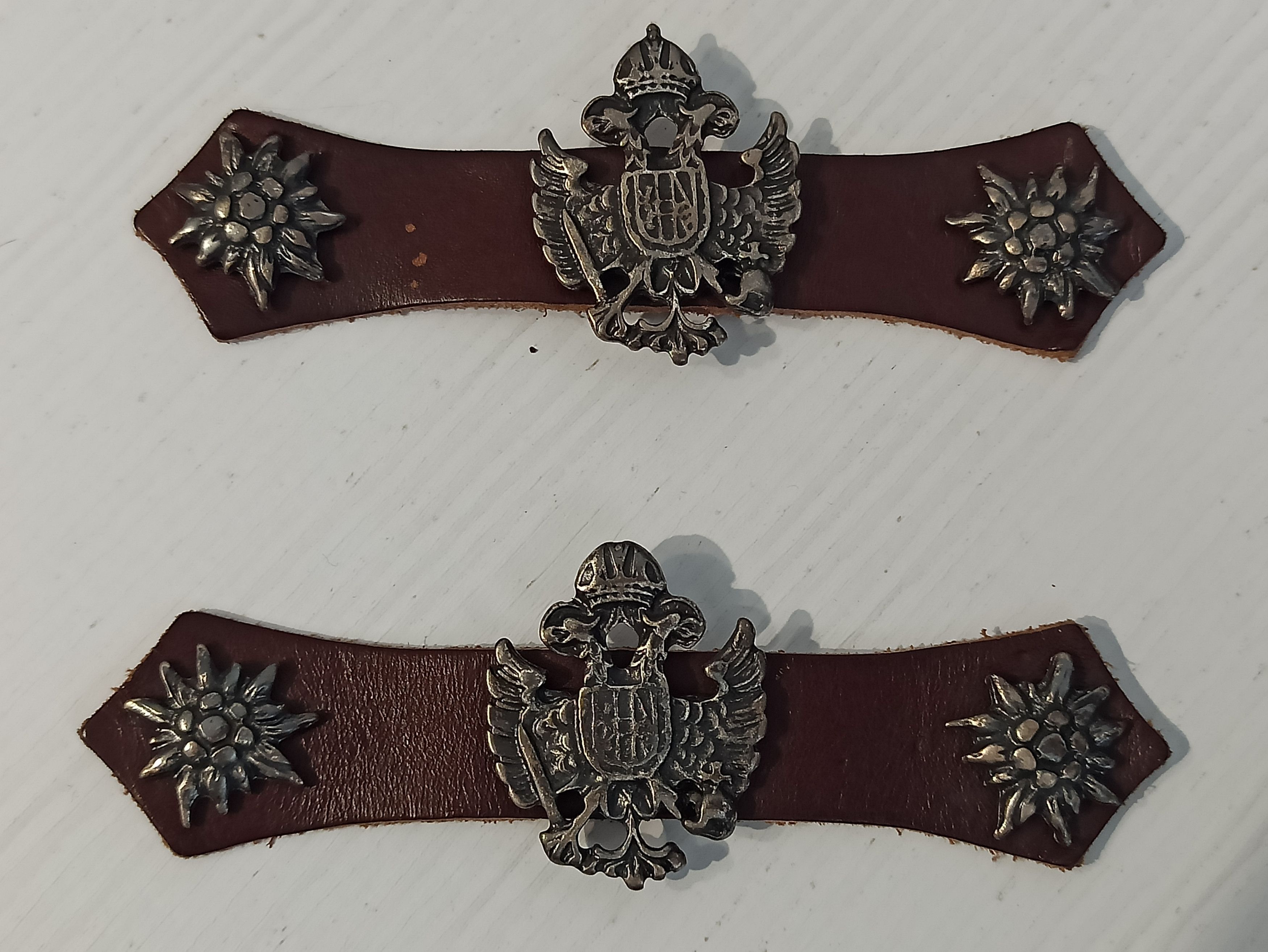 Other Austro Hungarian Leather Overlay Imperial Eagle Edelweiss Size ONE SIZE - 1 Thumbnail