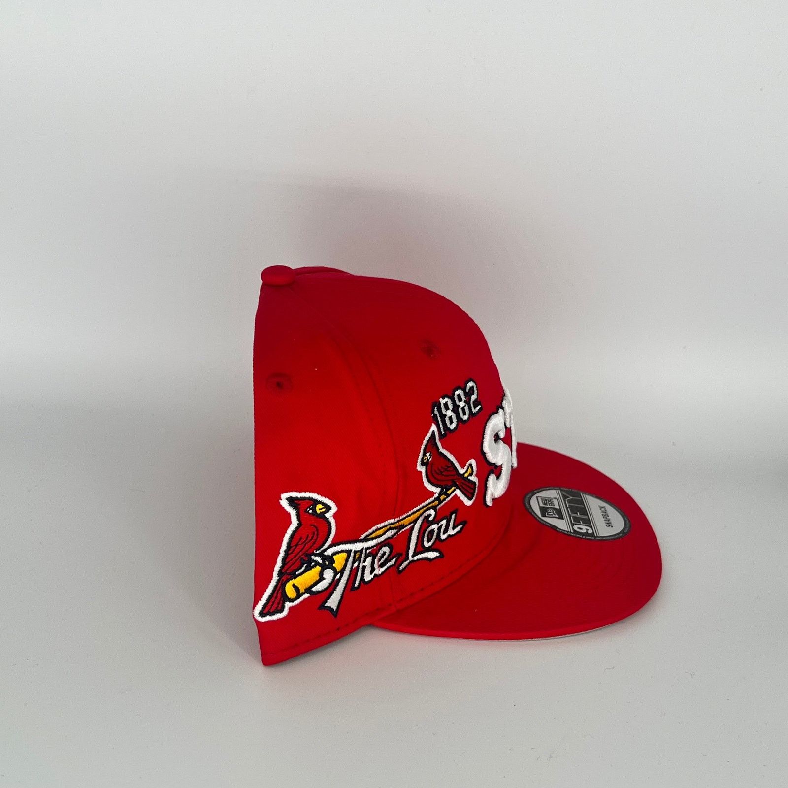 New Era Red St. Louis Cardinal The Lou Side Patch New Era MLB 9Fifty Size ONE SIZE - 3 Thumbnail