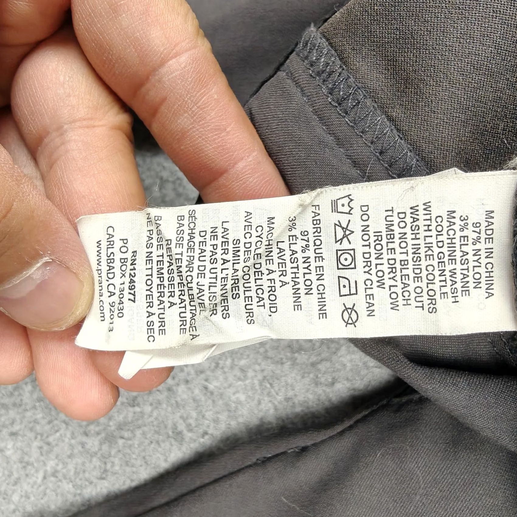 Prana Prana Pants Mens 35x32 Gray Nylon Stretch Cargo Outdoor Hiking Snap Leg Travel - Pre-owned - Excellent Size US 35 - 5 Thumbnail